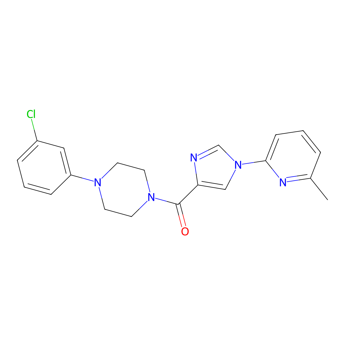 [4-(3-chlorophenyl)piperazino][1-(6-methyl-2-pyridinyl)-1H-imidazol-4-yl]methanone molecular structure, CAS 477890-23-6