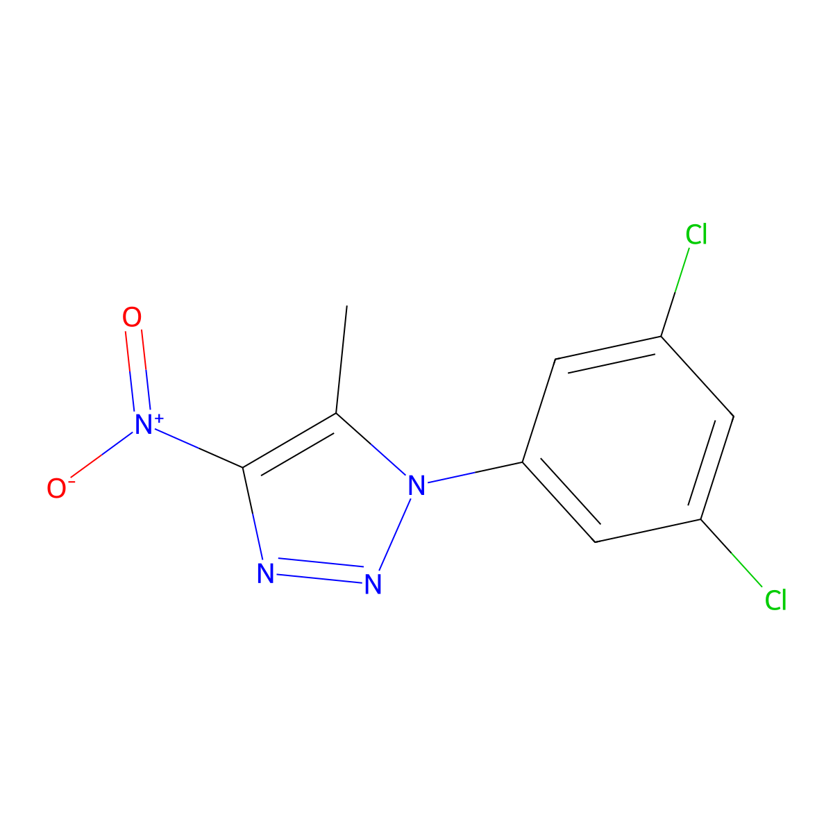 1-(3,5-Dichlorophenyl)-5-methyl-4-nitro-1H-1,2,3-triazole molecular structure, CAS 477890-28-1