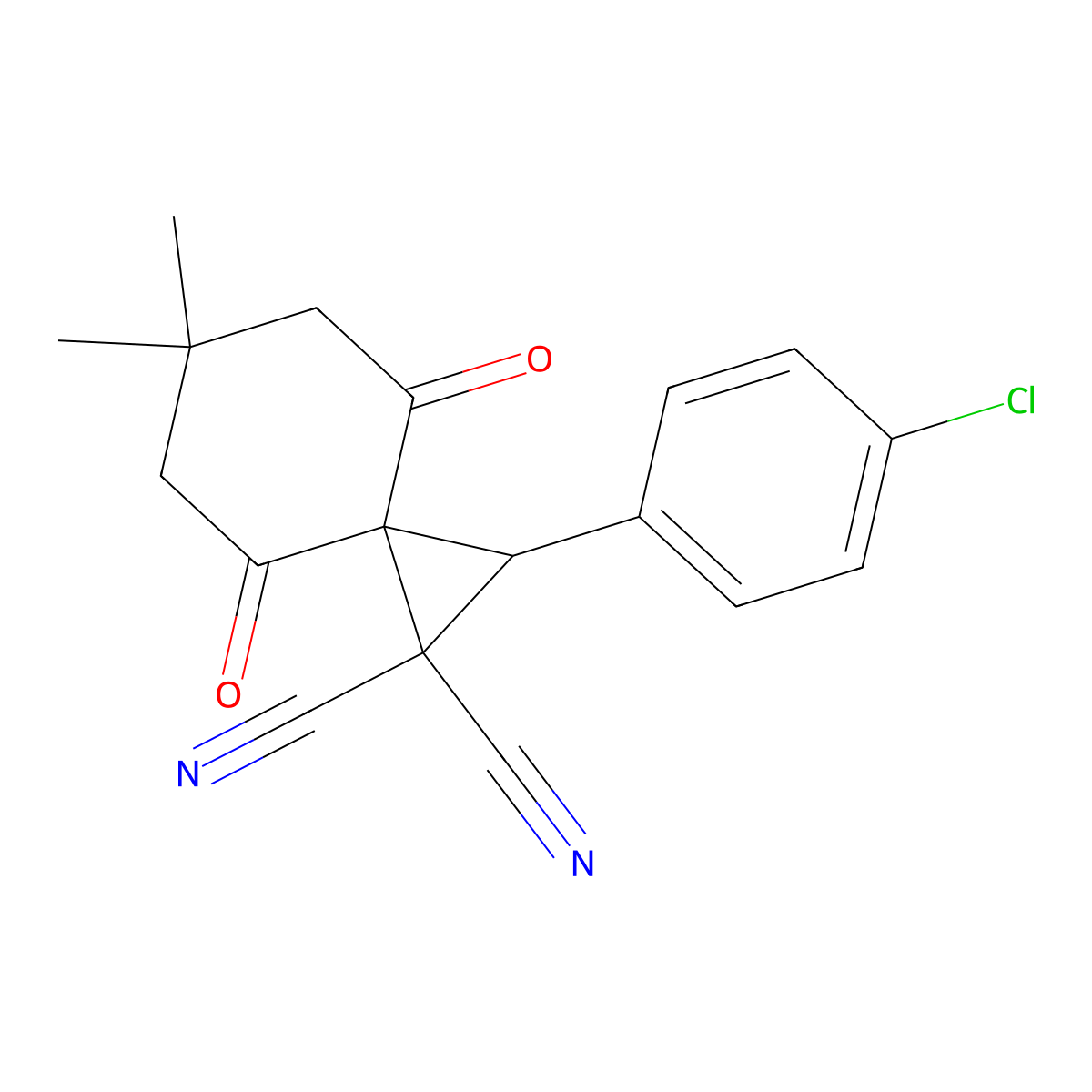 2-(4-Chlorophenyl)-6,6-dimethyl-4,8-dioxospiro[2.5]octane-1,1-dicarbonitrile molecular structure, CAS 477890-29-2