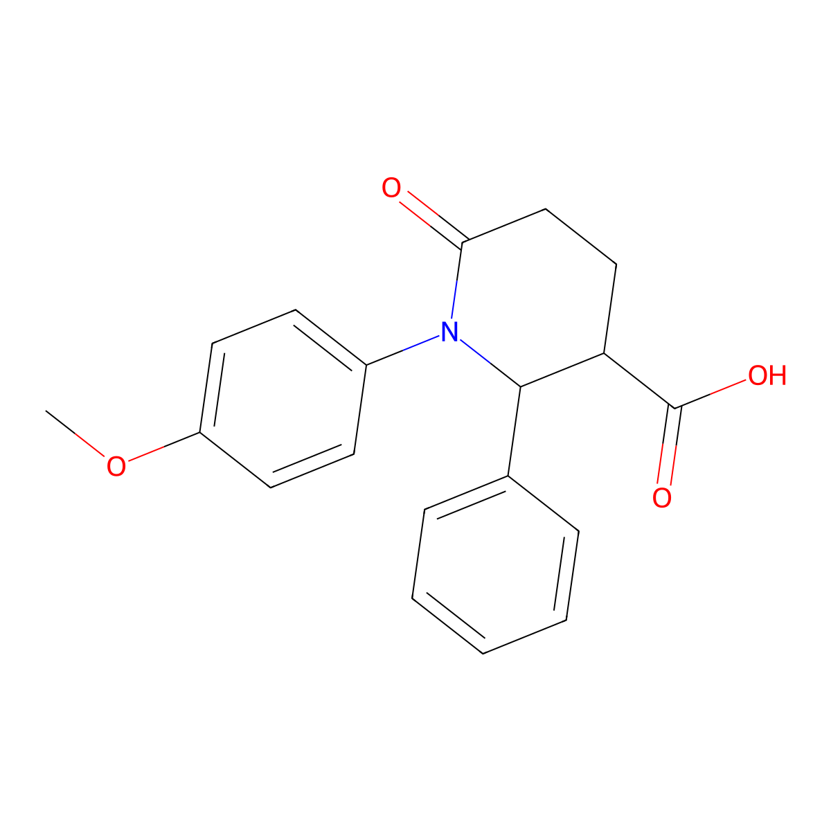 1-(4-Methoxyphenyl)-6-oxo-2-phenylpiperidine-3-carboxylic acid molecular structure, CAS 477890-32-7