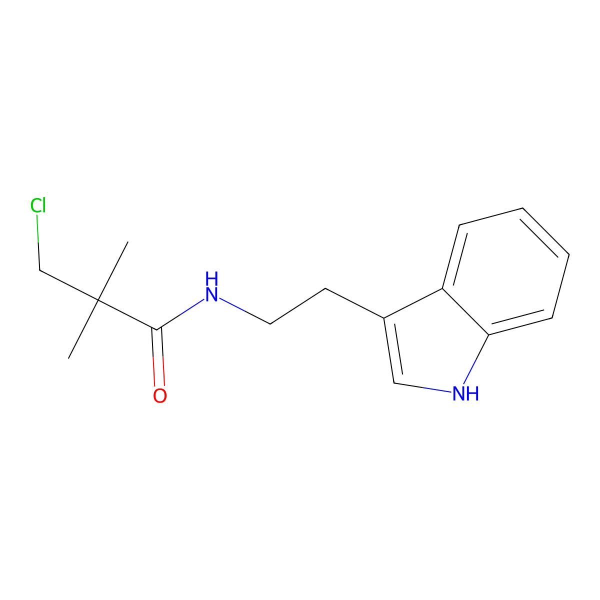 3-chloro-N-[2-(1H-indol-3-yl)ethyl]-2,2-dimethylpropanamide molecular structure, CAS 477890-36-1
