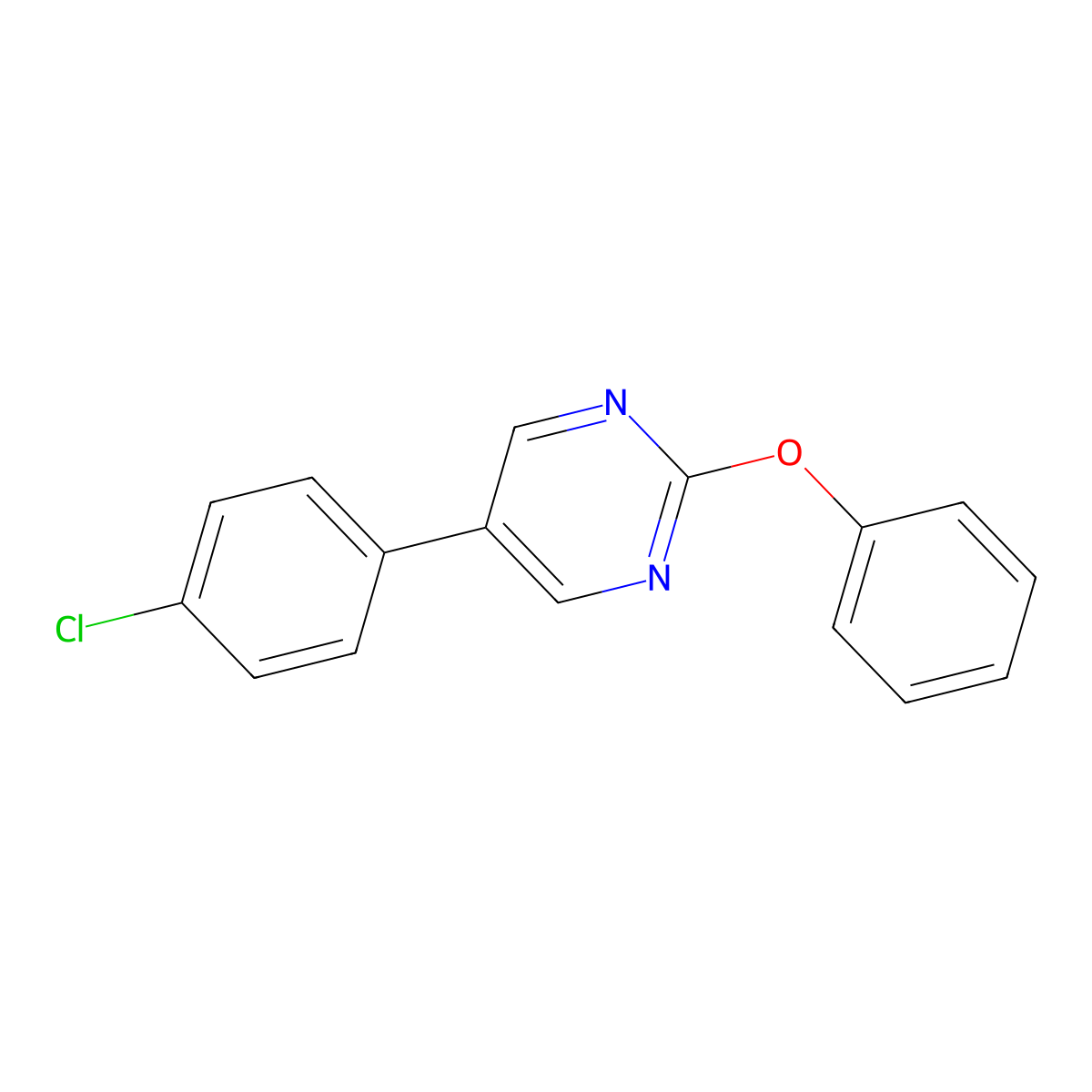 5-(4-Chlorophenyl)-2-phenoxypyrimidine molecular structure, CAS 477890-42-9