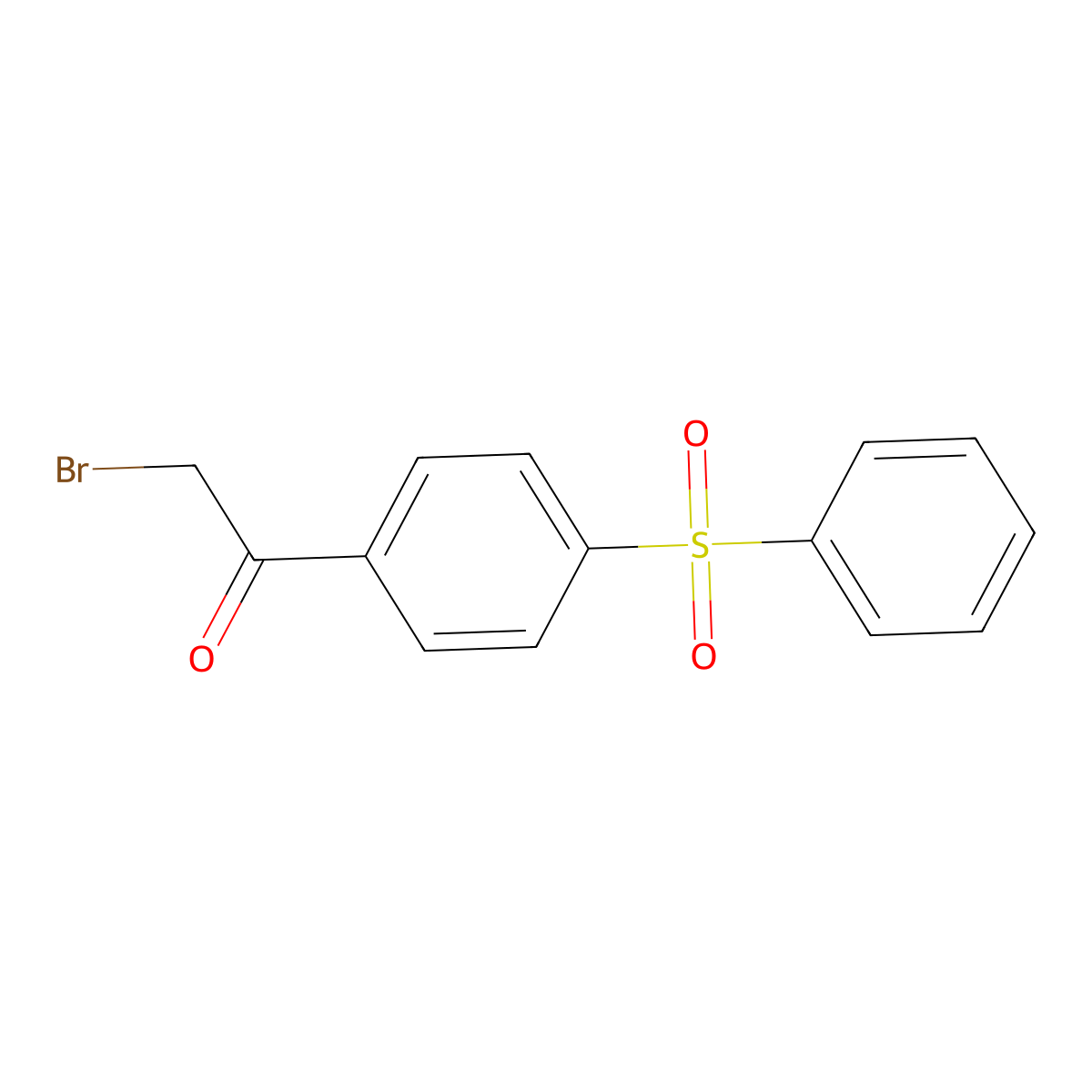2-Bromo-1-[4-(phenylsulfonyl)phenyl]ethanone molecular structure, CAS 4779-37-7