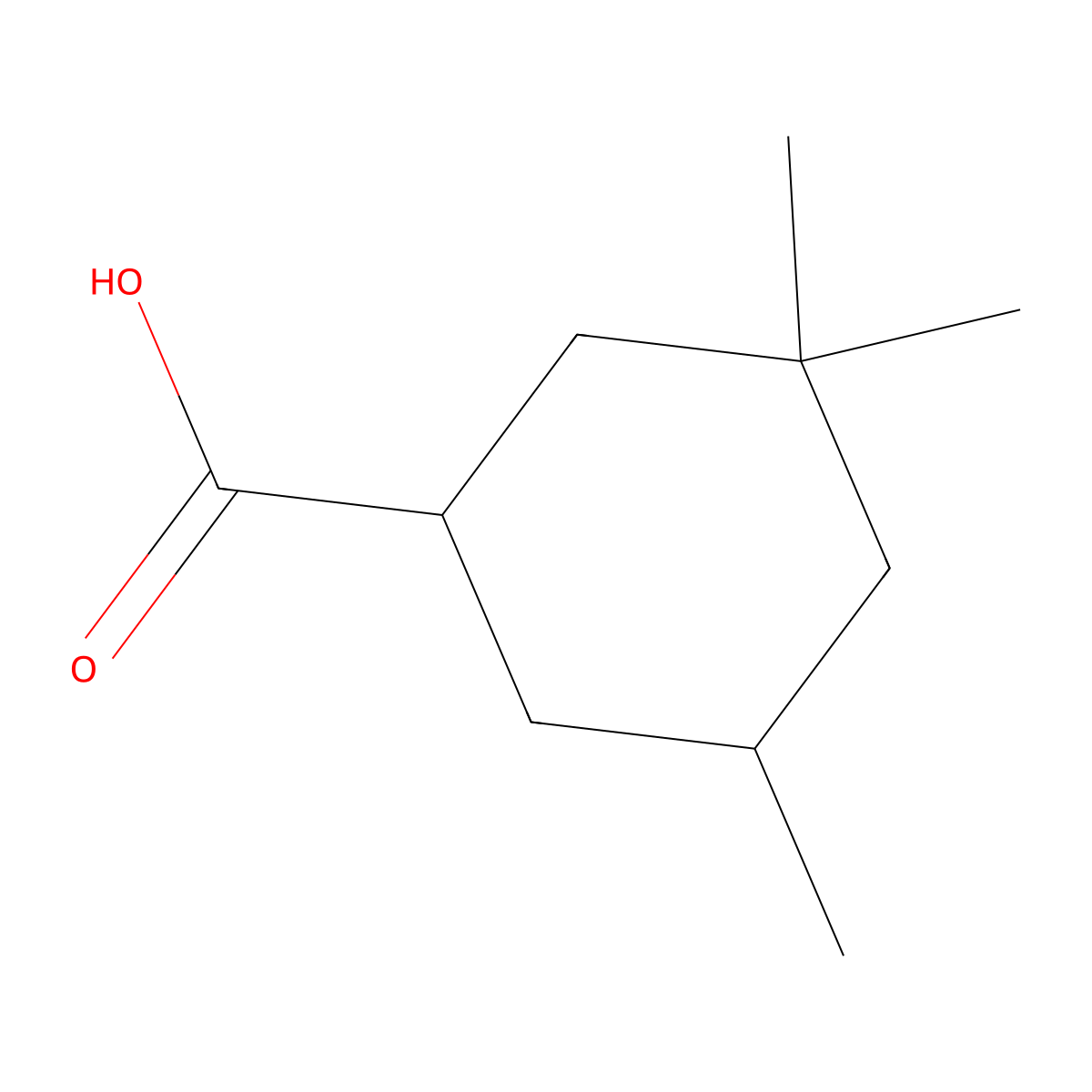 3,3,5-Trimethylcyclohexane-1-carboxylic acid molecular structure, CAS 477905-63-8