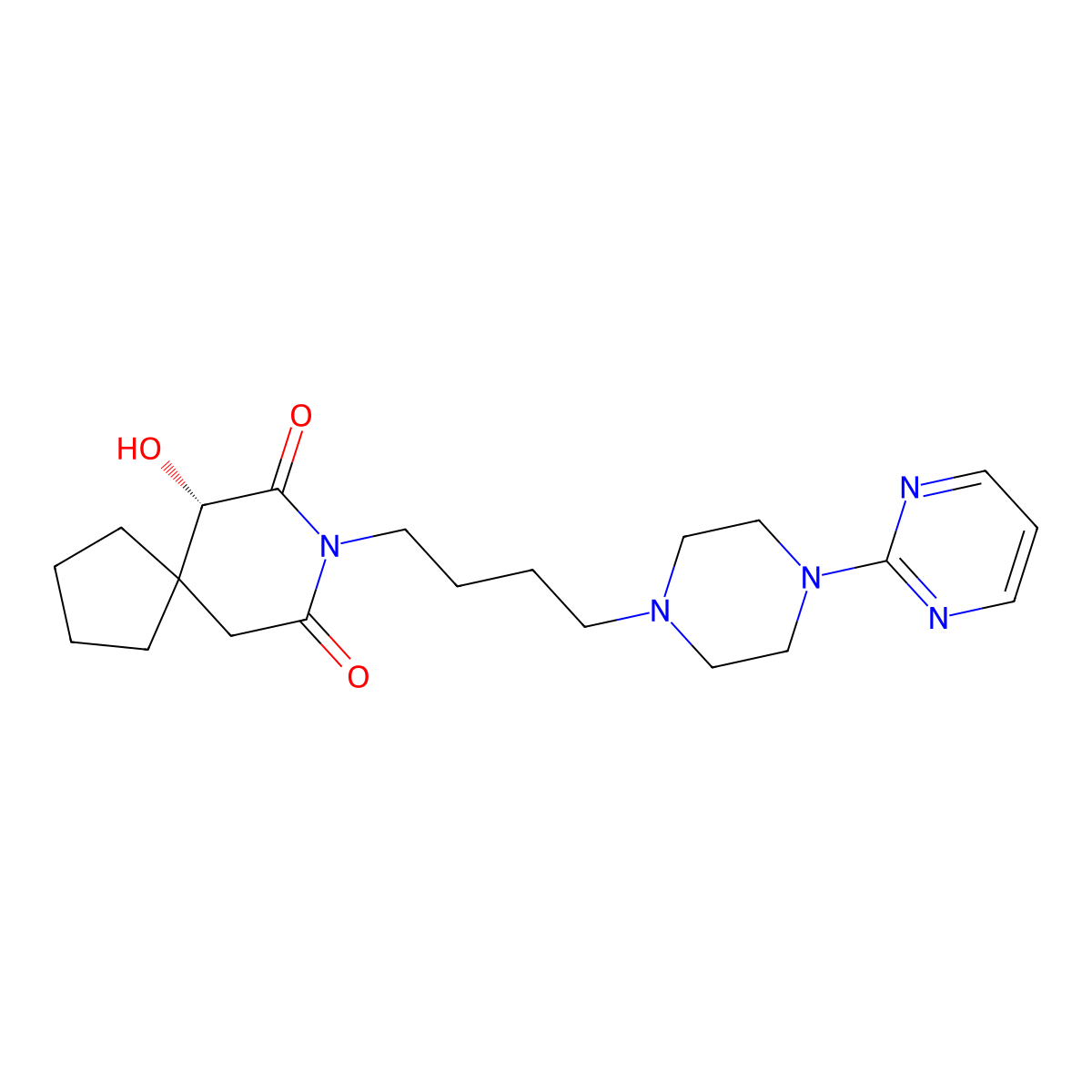 6-Hydroxybuspirone, (6S)- molecular structure, CAS 477930-31-7