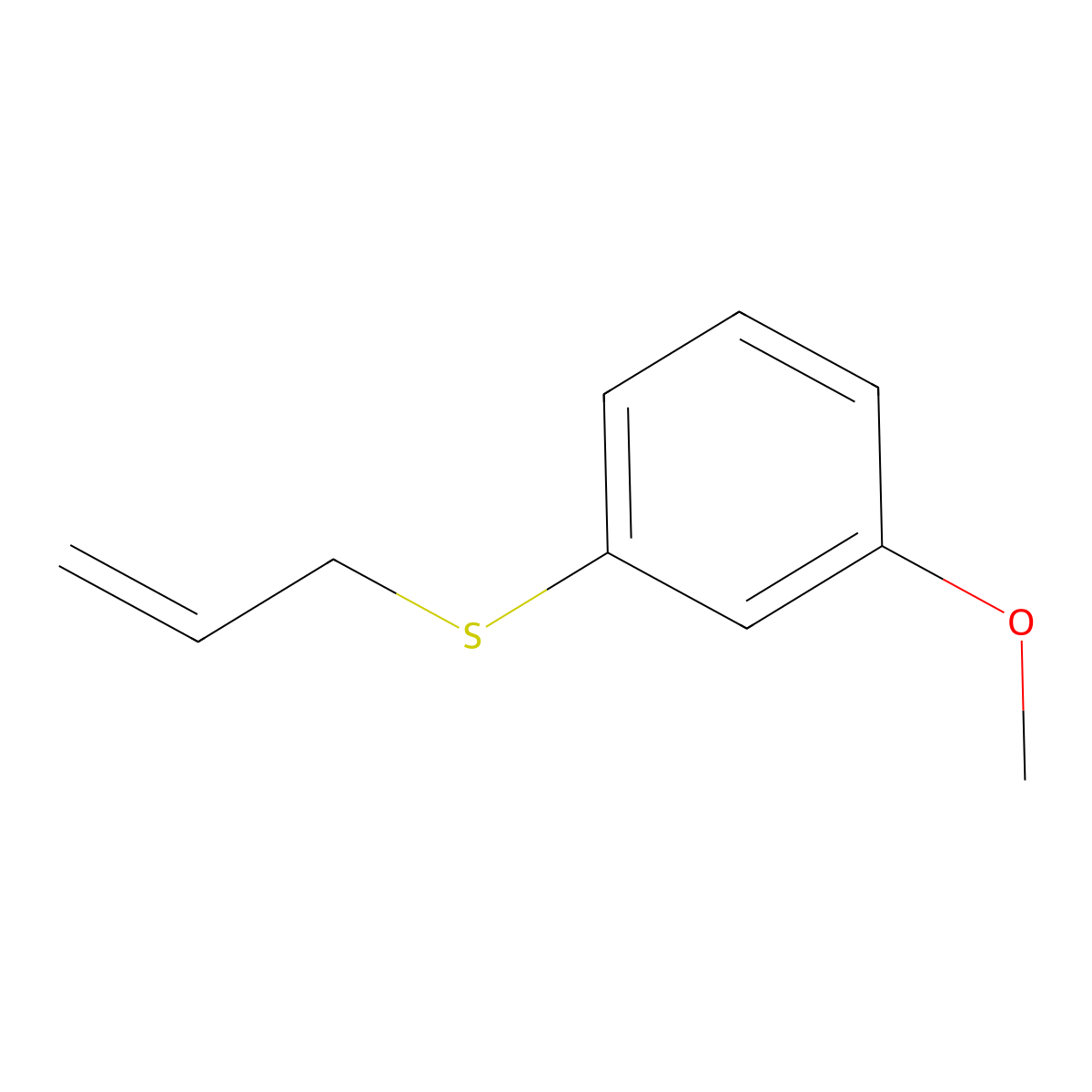 1-Allylsulfanyl-3-methoxybenzene molecular structure, CAS 477983-26-9