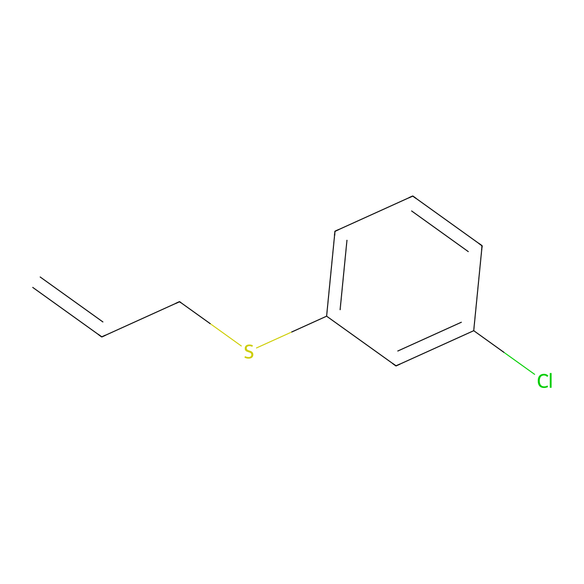 1-Allylsulfanyl-3-chlorobenzene molecular structure, CAS 477983-30-5