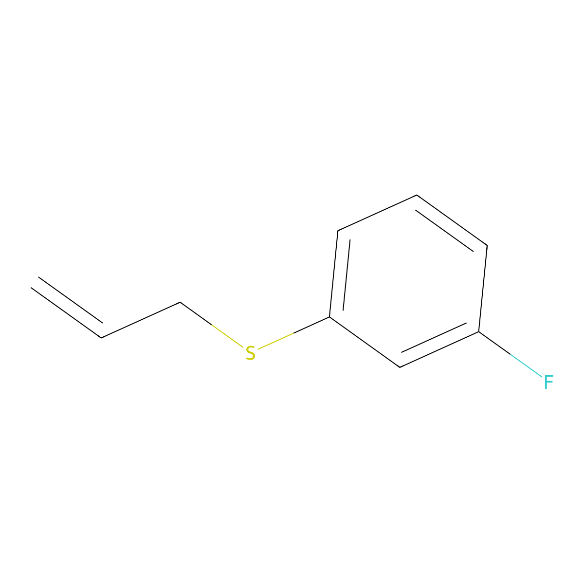 1-Allylsulfanyl-3-fluorobenzene molecular structure, CAS 477983-32-7