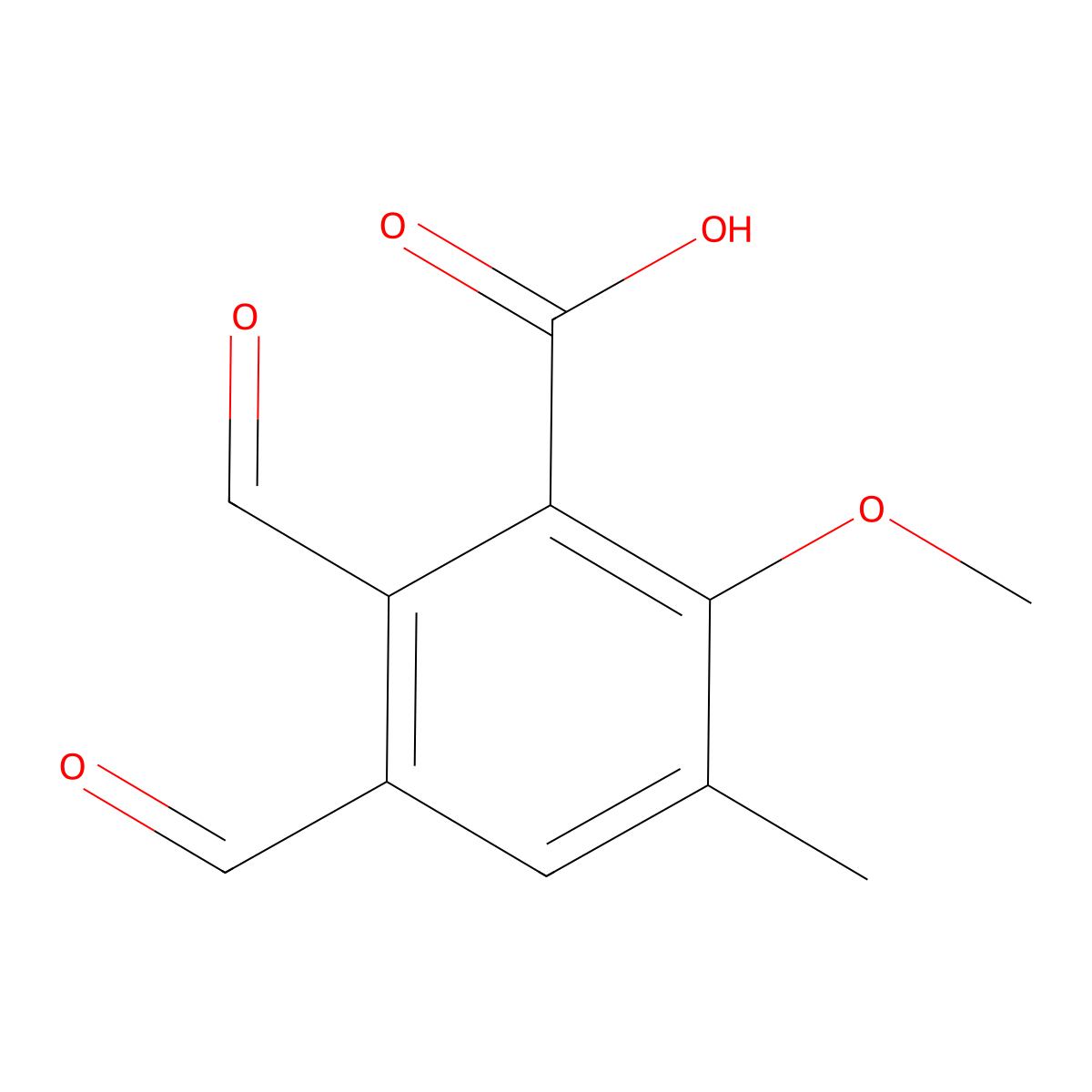 Gladiolic acid molecular structure, CAS 478-05-7