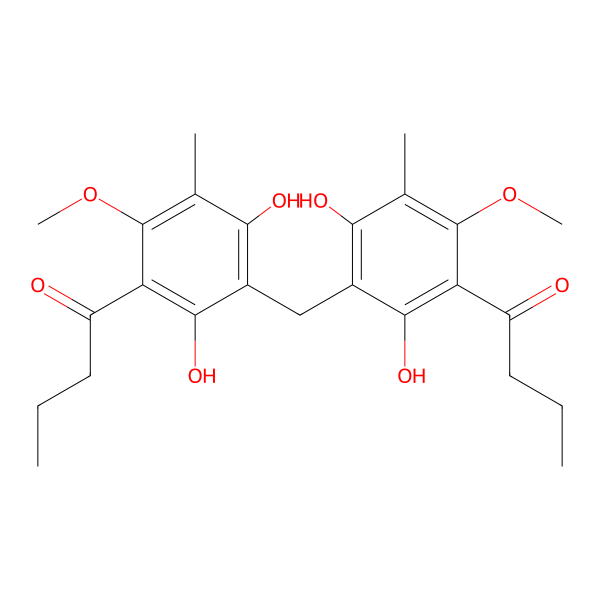 Pseudoaspidin molecular structure, CAS 478-28-4