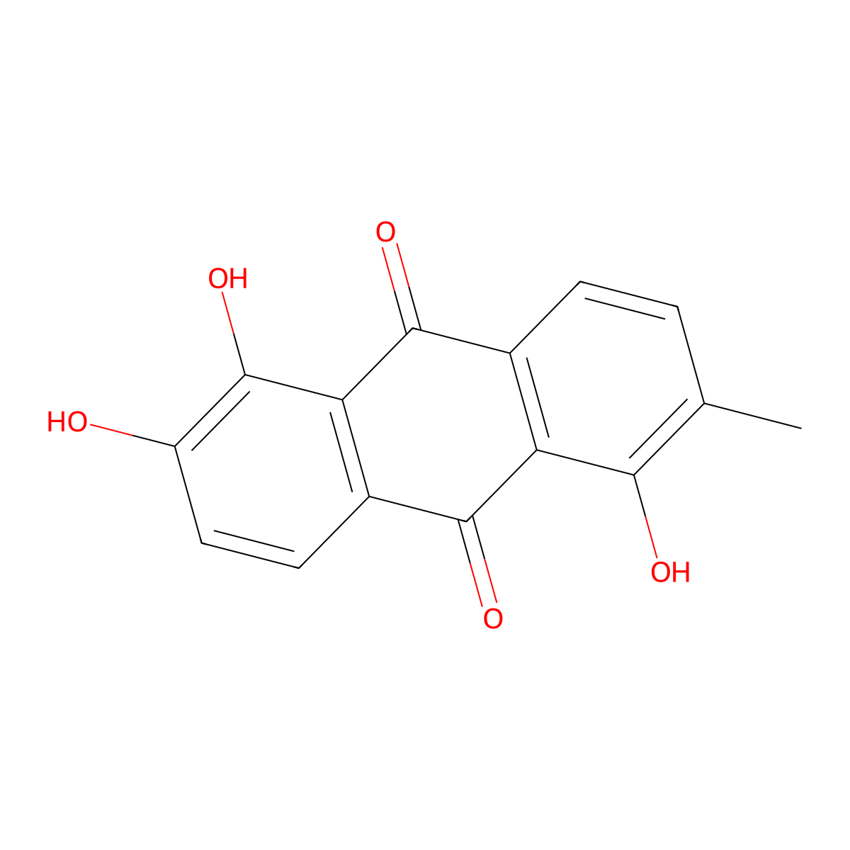 Morindone molecular structure, CAS 478-29-5