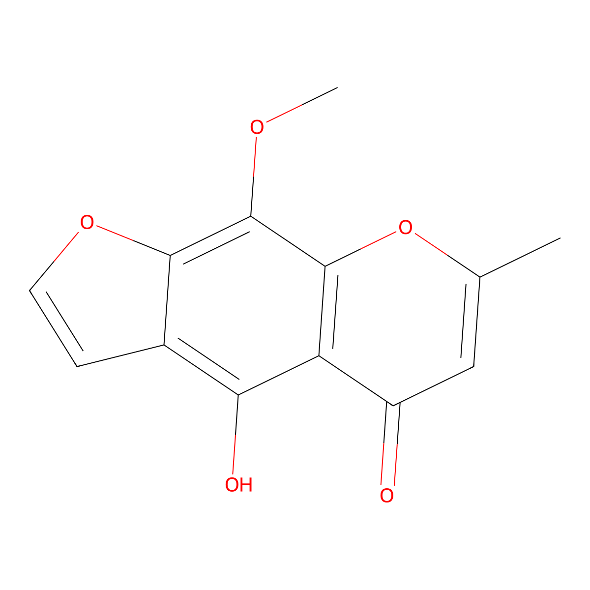 Khellinol molecular structure, CAS 478-42-2