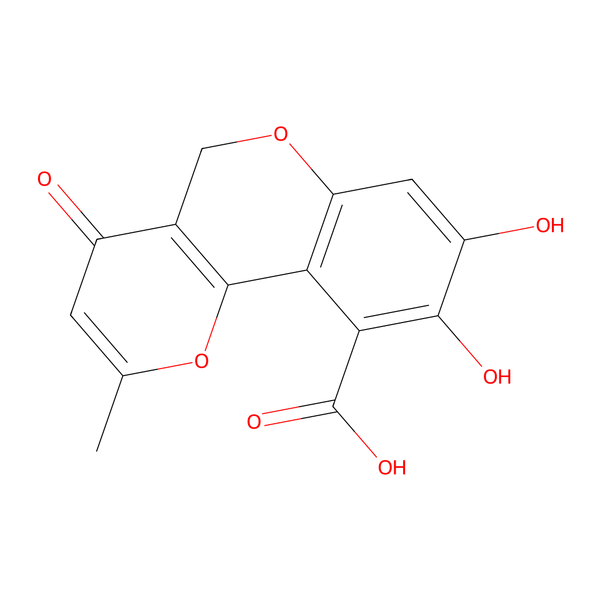 Citromycetin molecular structure, CAS 478-60-4