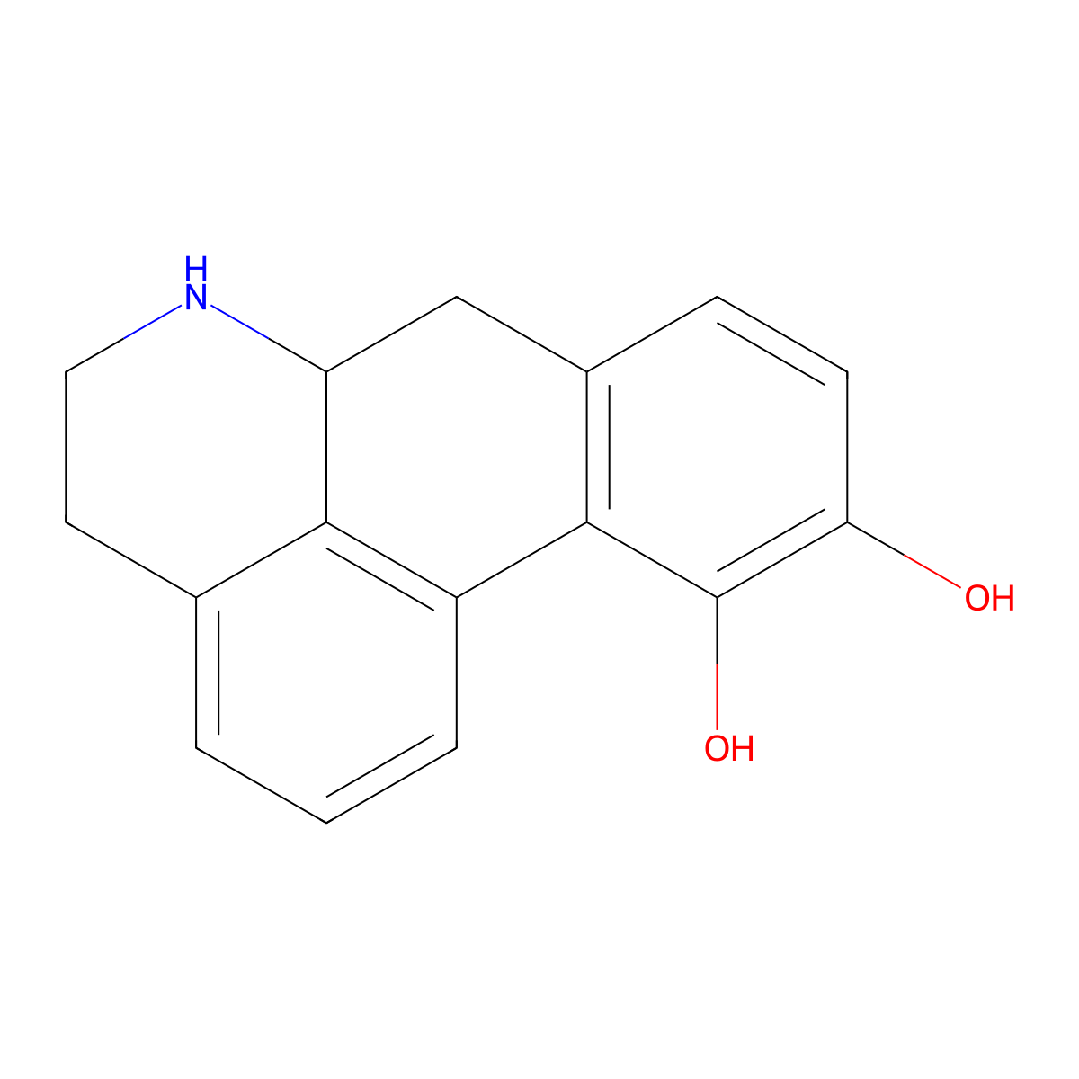 Norapomorphine molecular structure, CAS 478-76-2