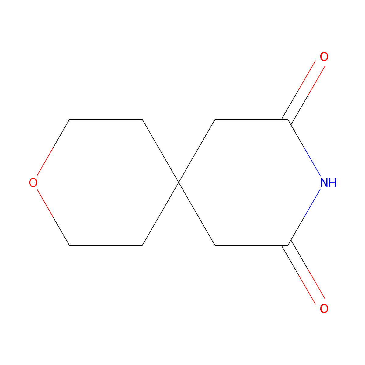 3-Oxa-9-azaspiro[5.5]undecane-8,10-dione molecular structure, CAS 4780-13-6