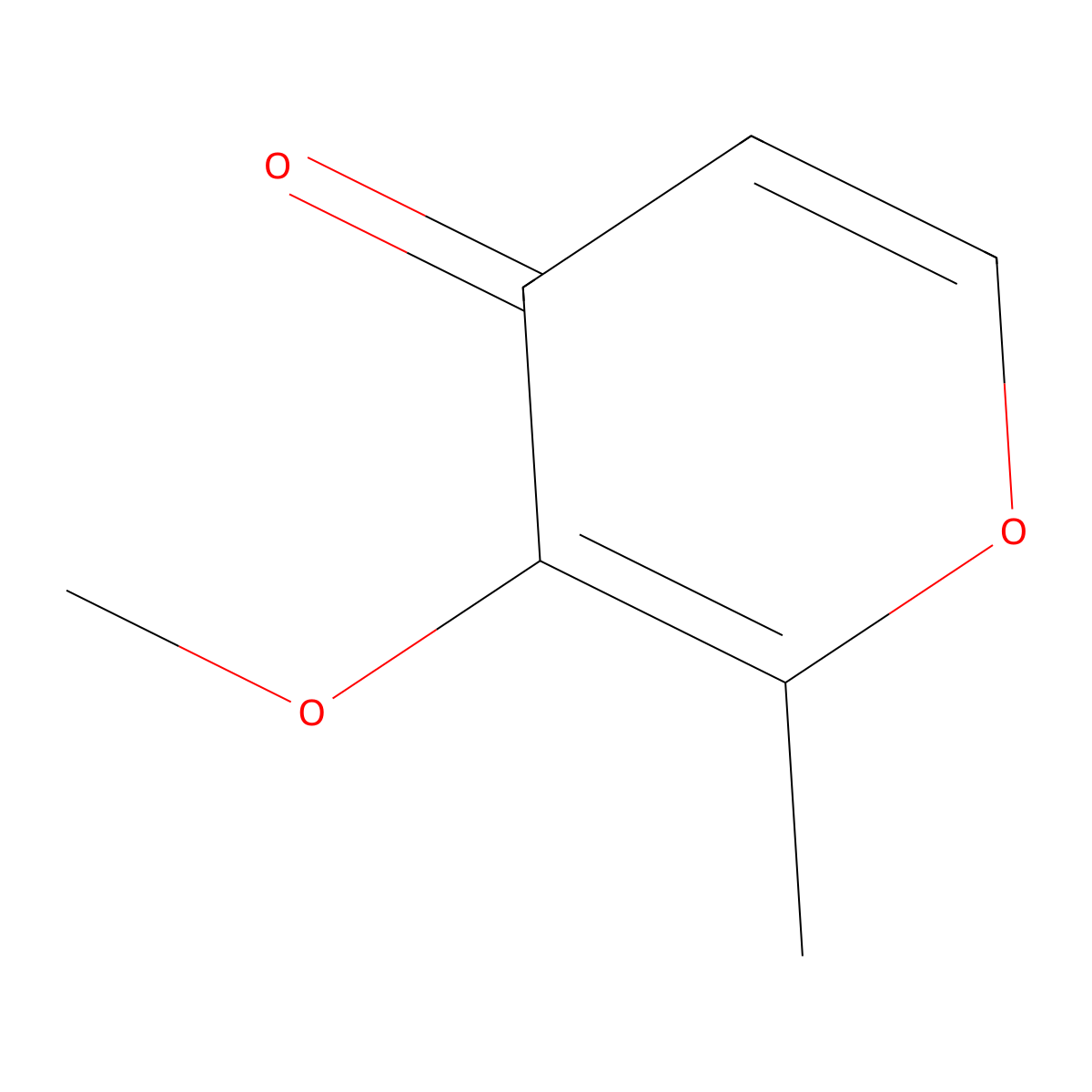 3-Methoxy-2-methyl-4H-pyran-4-one molecular structure, CAS 4780-14-7