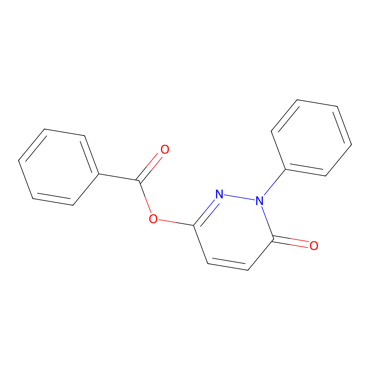 6-Oxo-1-phenyl-1,6-dihydro-3-pyridazinyl benzenecarboxylate molecular structure, CAS 478029-28-6