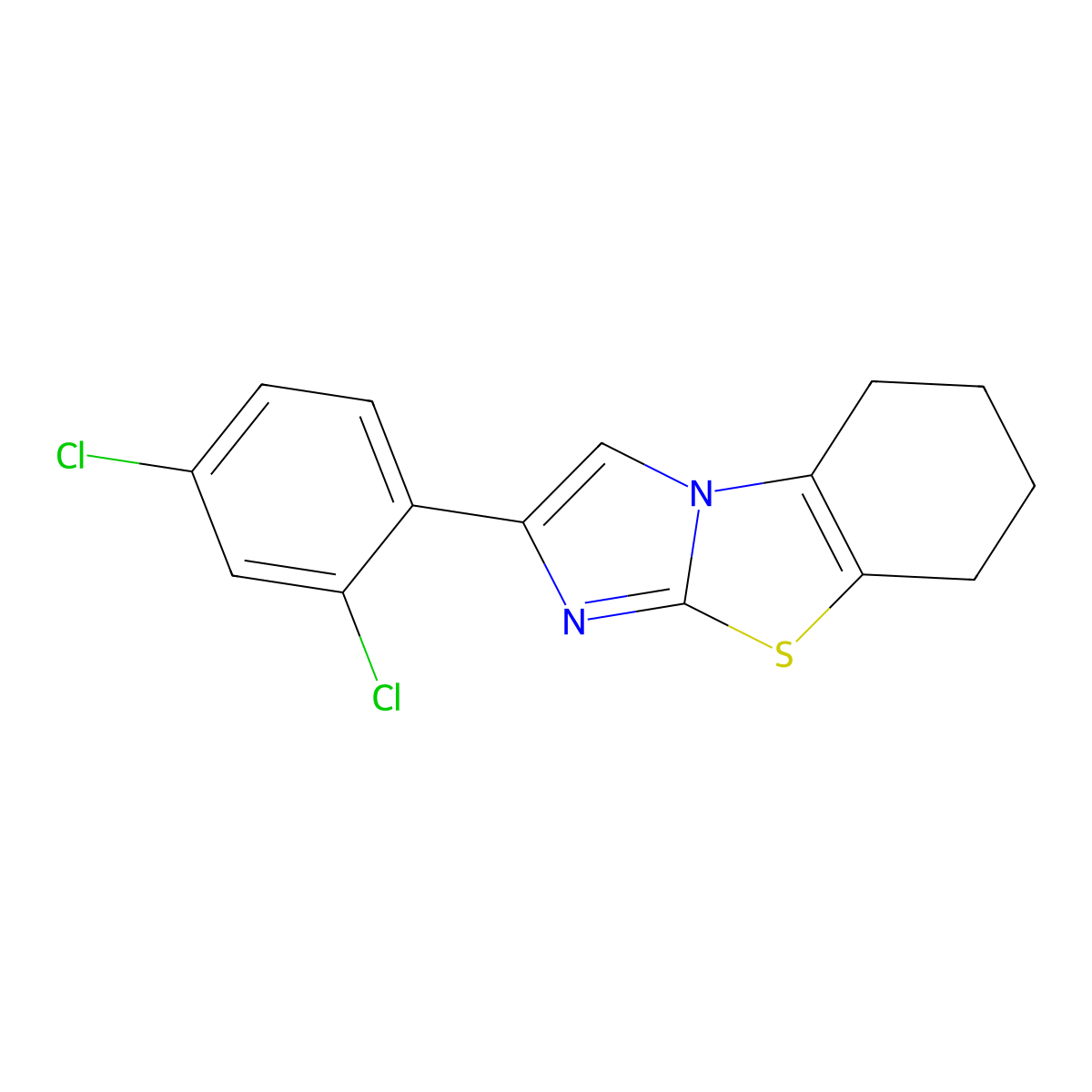 2-(2,4-Dichlorophenyl)-5,6,7,8-tetrahydroimidazo[2,1-b][1,3]benzothiazole molecular structure, CAS 478029-45-7