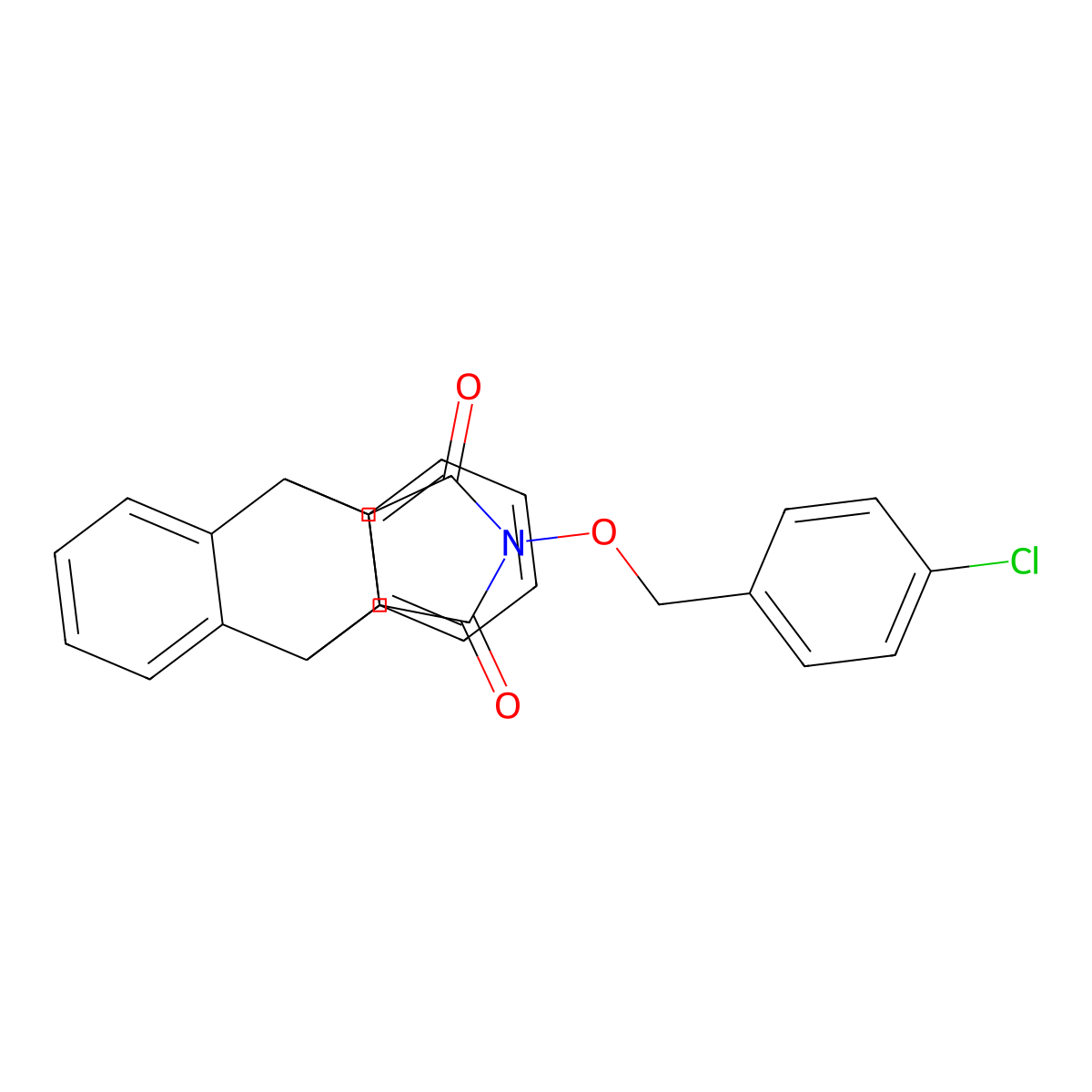 17-[(4-Chlorophenyl)methoxy]-17-azapentacyclo[6.6.5.0^{2,7}.0^{9,14}.0^{15,19}]nonadeca-2(7),3,5,9(14),10,12-hexaene-16,18-dione molecular structure, CAS 478029-46-8