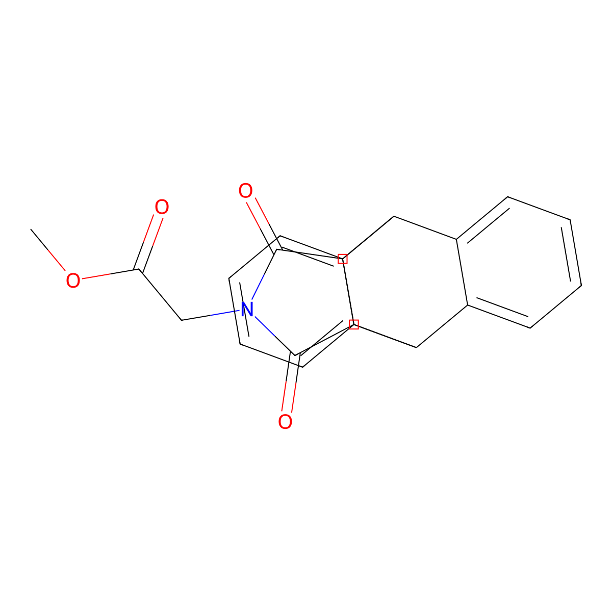 Methyl 2-[16,18-dioxo-17-azapentacyclo[6.6.5.0~2,7~.0~9,14~.0~15,19~]nonadeca-2(7),3,5,9(14),10,12-hexaen-17-yl]acetate molecular structure, CAS 478029-53-7