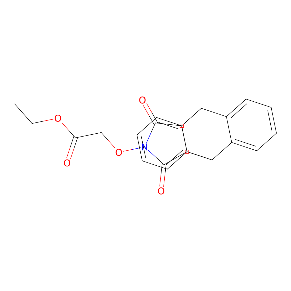 Ethyl 2-({16,18-dioxo-17-azapentacyclo[6.6.5.0^{2,7}.0^{9,14}.0^{15,19}]nonadeca-2(7),3,5,9(14),10,12-hexaen-17-yl}oxy)acetate molecular structure, CAS 478029-57-1