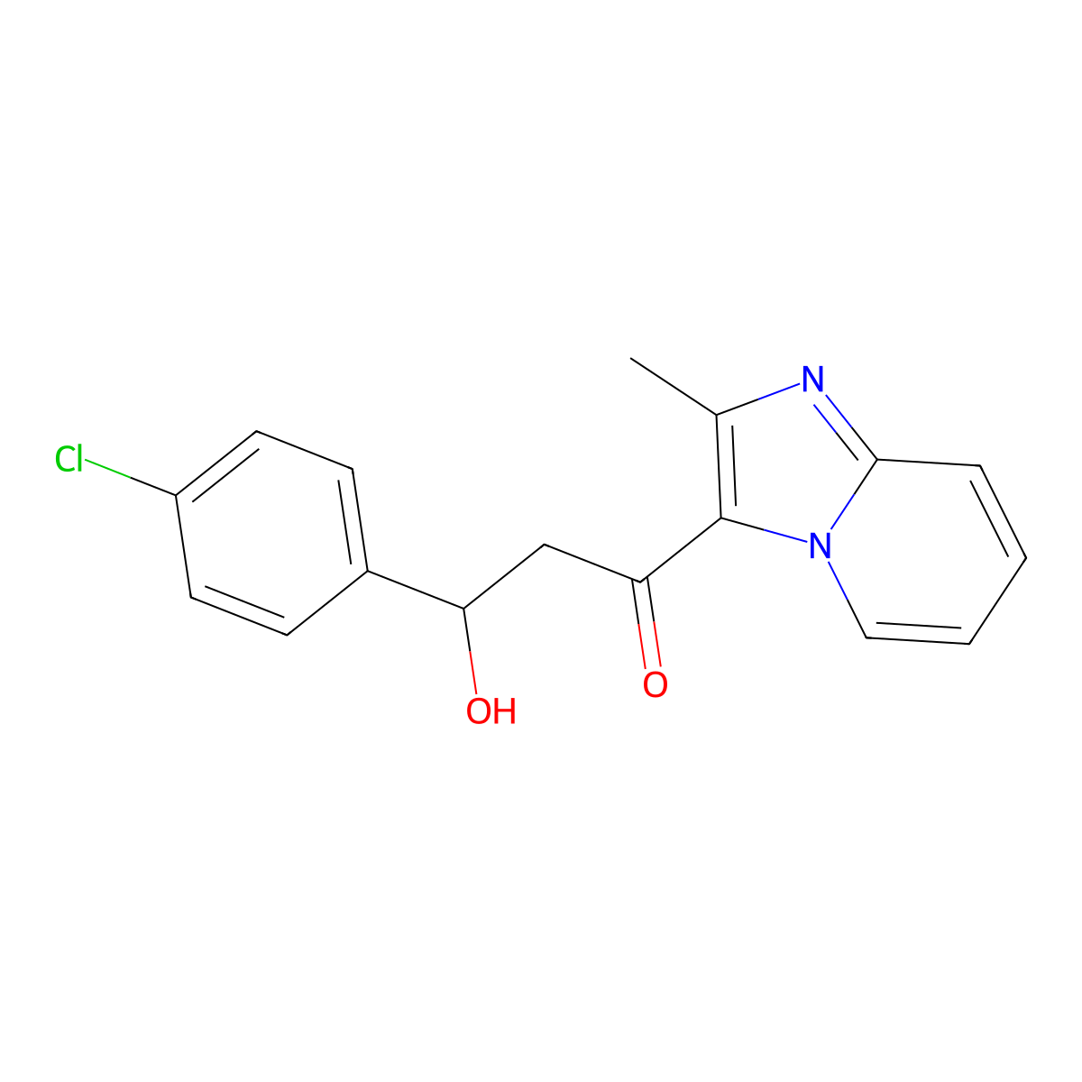 3-(4-Chlorophenyl)-3-hydroxy-1-(2-methylimidazo[1,2-a]pyridin-3-yl)-1-propanone molecular structure, CAS 478029-60-6