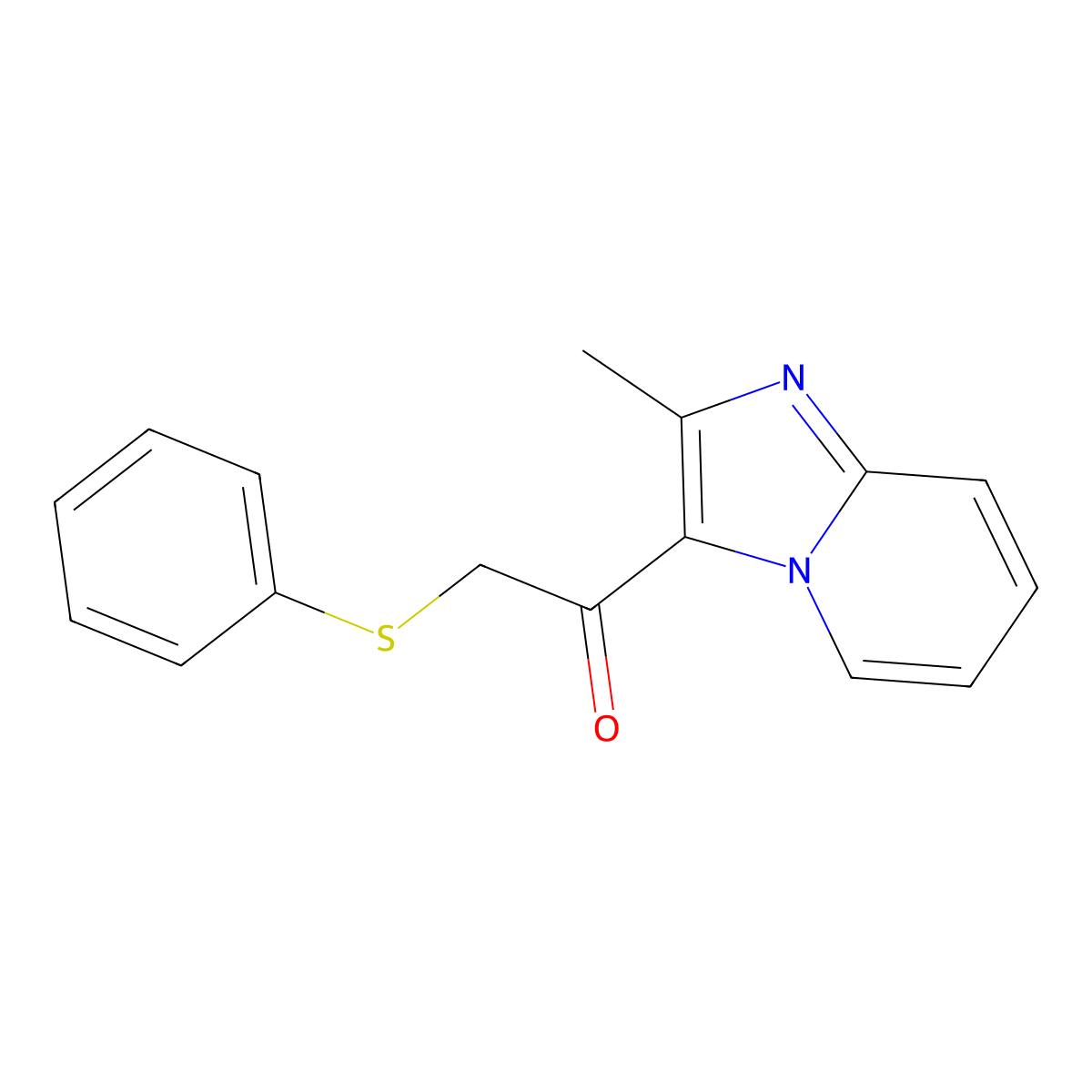1-(2-Methylimidazo[1,2-a]pyridin-3-yl)-2-(phenylsulfanyl)-1-ethanone molecular structure, CAS 478029-65-1
