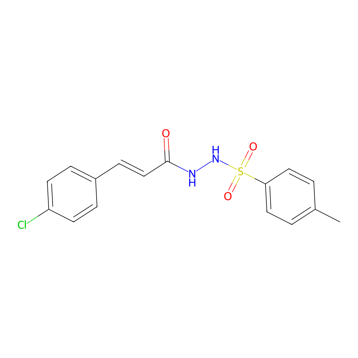 N'-[(E)-3-(4-chlorophenyl)-2-propenoyl]-4-methylbenzenesulfonohydrazide molecular structure, CAS 478029-76-4