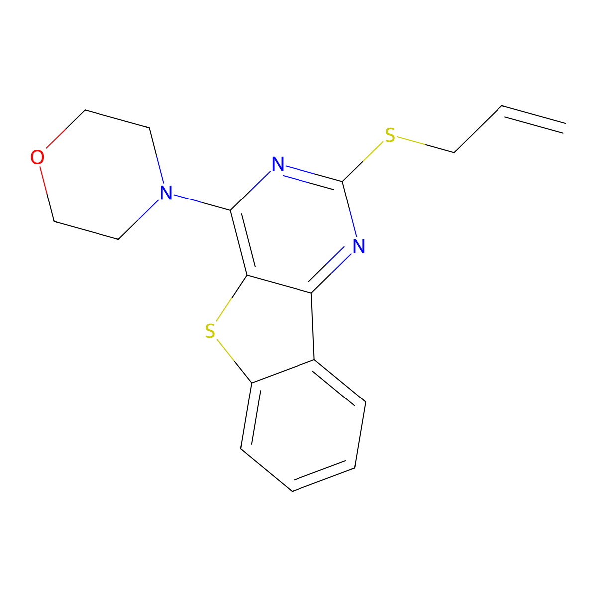 2-(Allylsulfanyl)-4-morpholino[1]benzothieno[3,2-d]pyrimidine molecular structure, CAS 478029-86-6