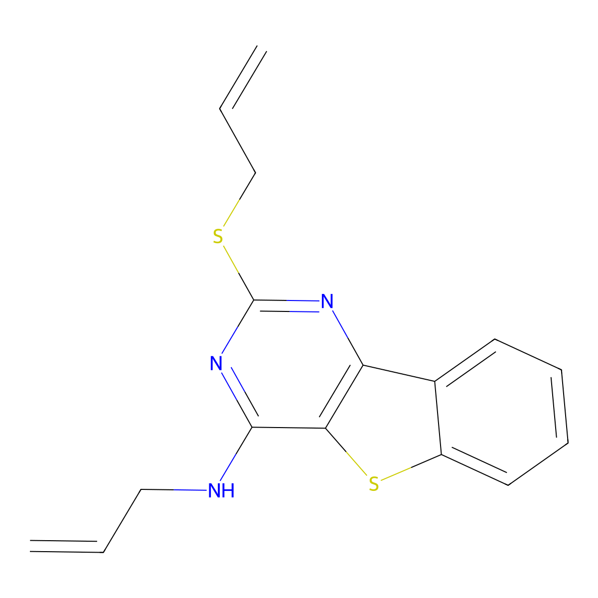 N-allyl-2-(allylsulfanyl)[1]benzothieno[3,2-d]pyrimidin-4-amine molecular structure, CAS 478029-88-8