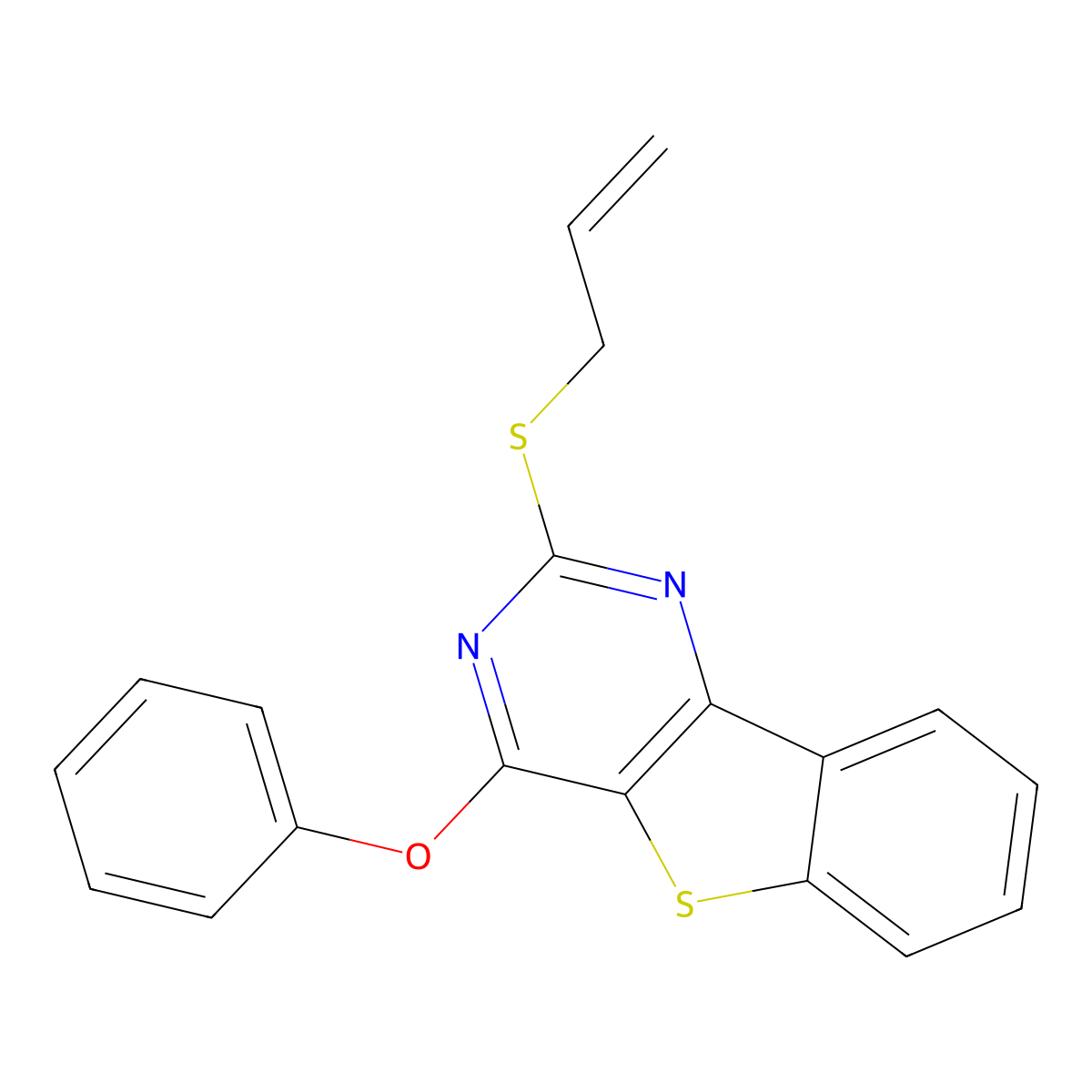 2-(Allylsulfanyl)[1]benzothieno[3,2-d]pyrimidin-4-yl phenyl ether molecular structure, CAS 478030-07-8