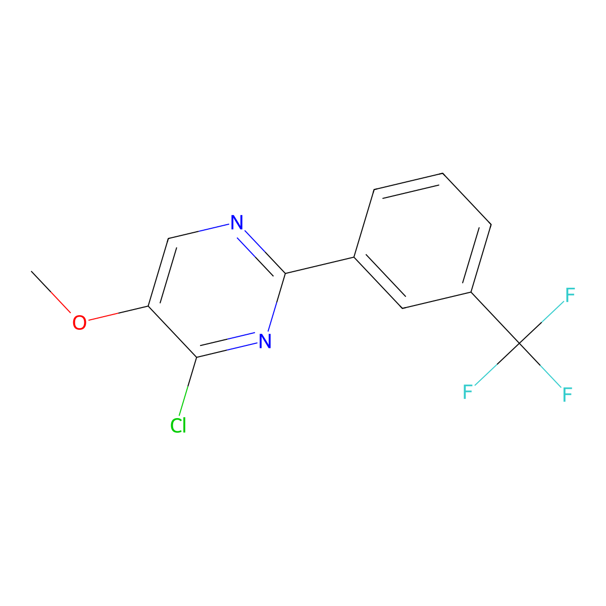 4-Chloro-5-methoxy-2-[3-(trifluoromethyl)phenyl]pyrimidine molecular structure, CAS 478030-28-3