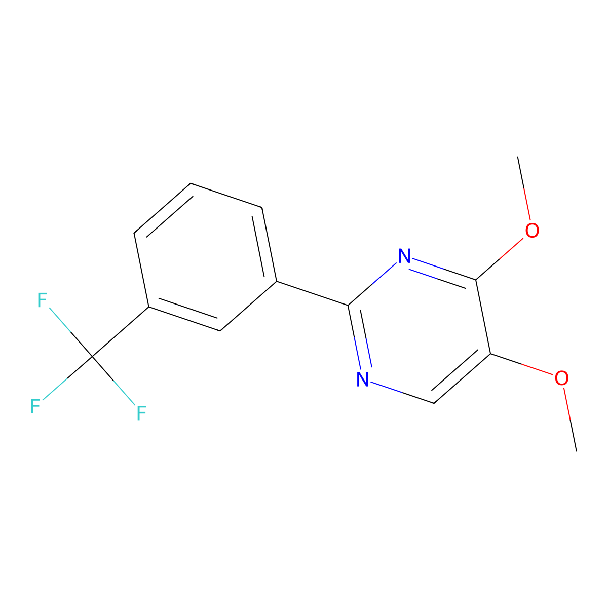 4,5-Dimethoxy-2-[3-(trifluoromethyl)phenyl]pyrimidine molecular structure, CAS 478030-29-4