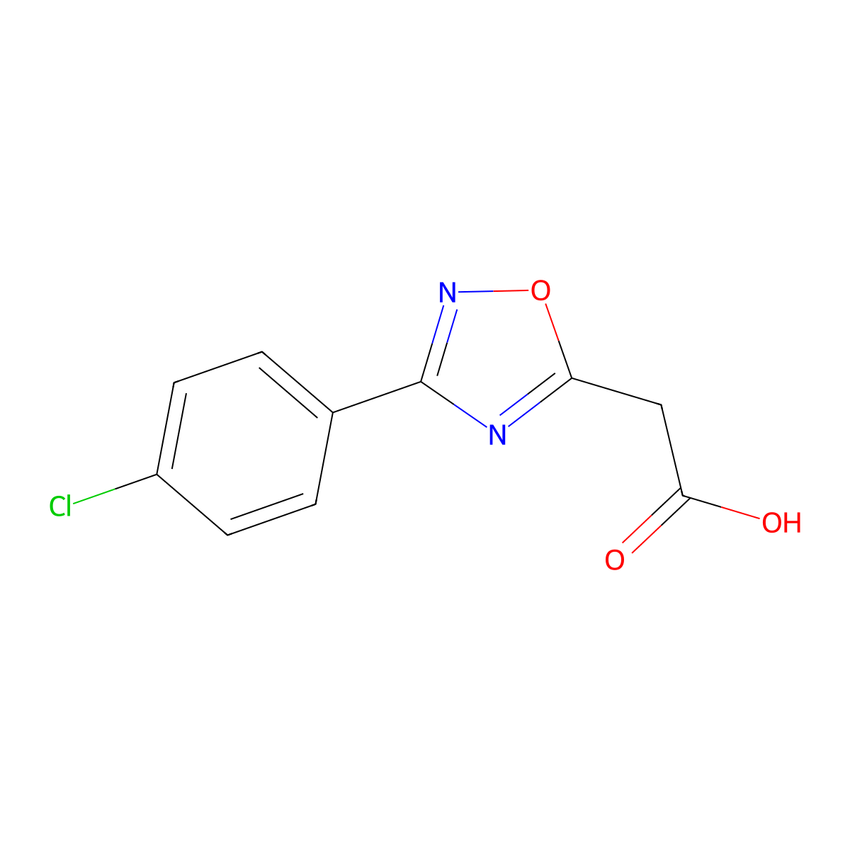 2-[3-(4-chlorophenyl)-1,2,4-oxadiazol-5-yl]acetic Acid molecular structure, CAS 478030-50-1