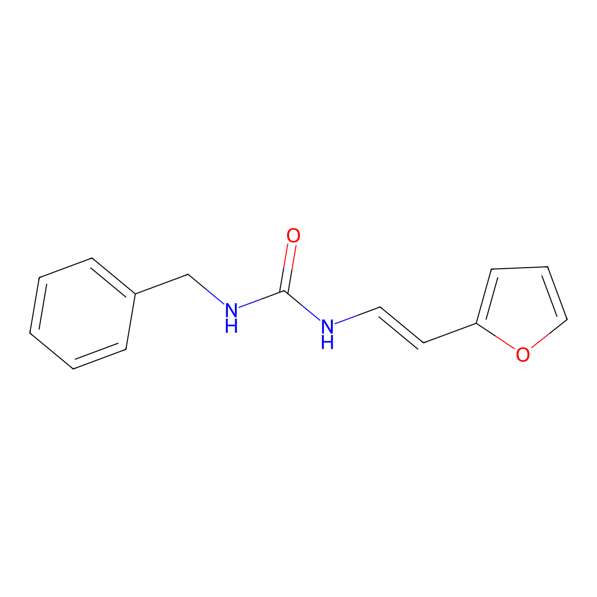 1-benzyl-3-[(E)-2-(furan-2-yl)ethenyl]urea molecular structure, CAS 478030-93-2