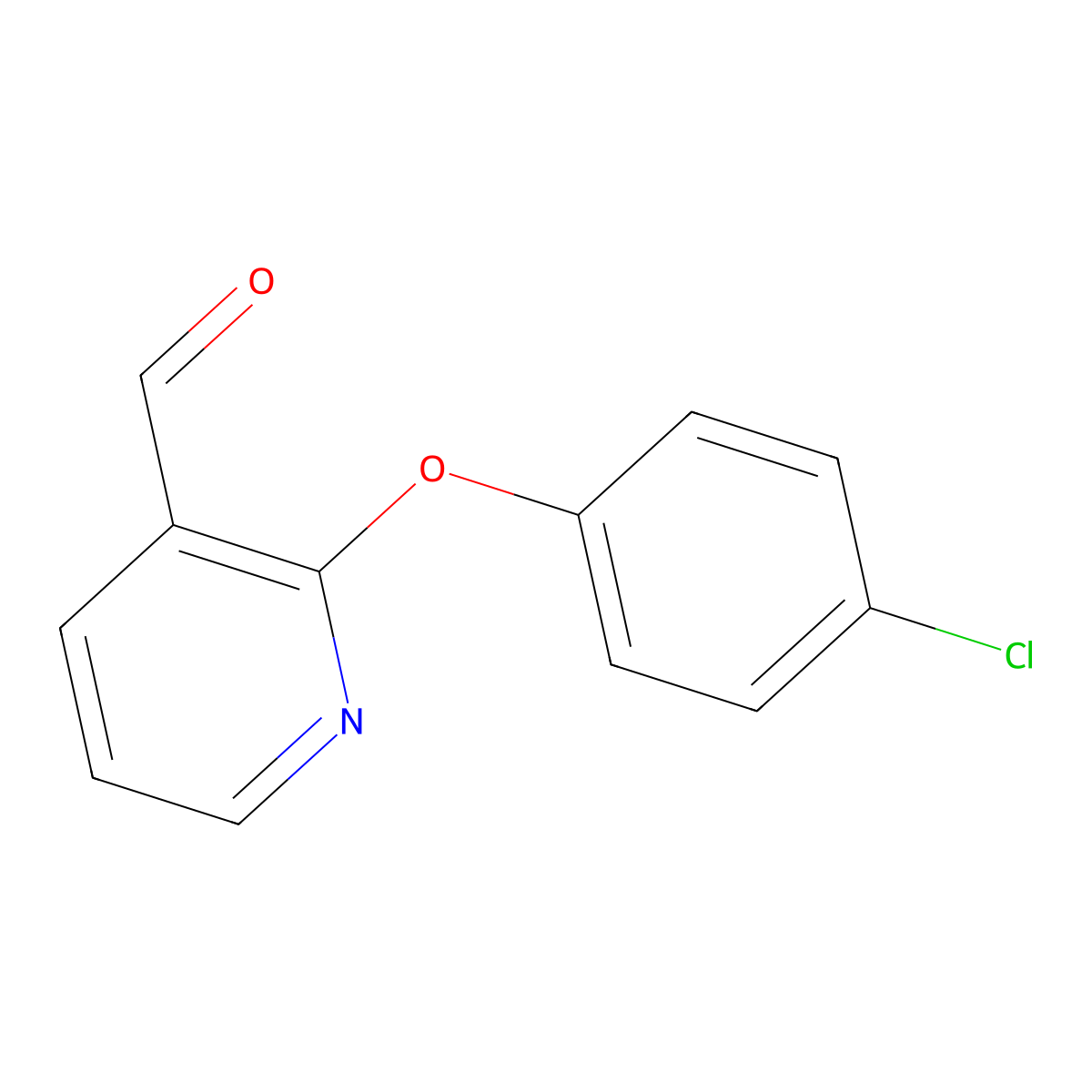 2-(4-Chlorophenoxy)nicotinaldehyde molecular structure, CAS 478031-03-7