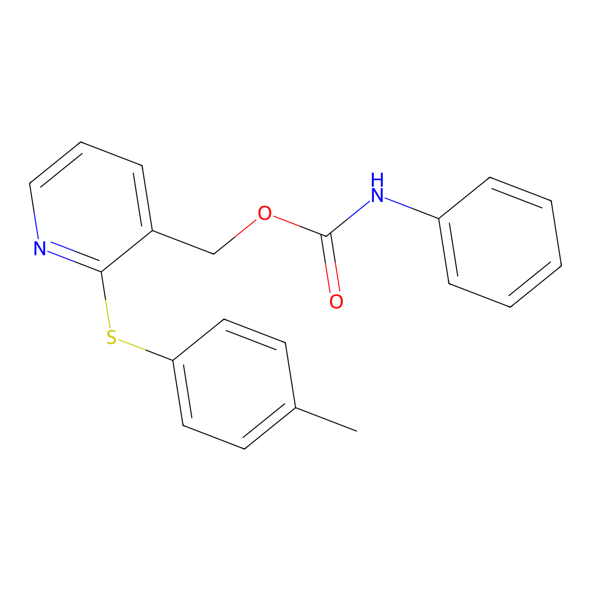 {2-[(4-methylphenyl)sulfanyl]-3-pyridinyl}methyl N-phenylcarbamate molecular structure, CAS 478031-15-1
