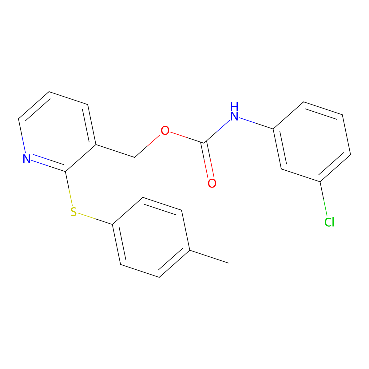 [2-(4-methylphenyl)sulfanylpyridin-3-yl]methyl N-(3-chlorophenyl)carbamate molecular structure, CAS 478031-16-2