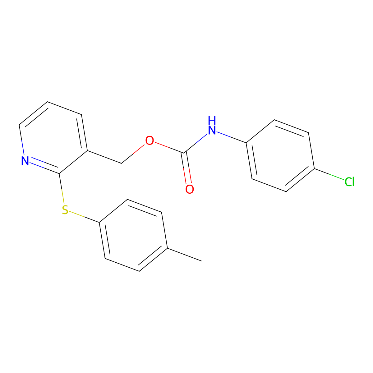 [2-(4-methylphenyl)sulfanylpyridin-3-yl]methyl N-(4-chlorophenyl)carbamate molecular structure, CAS 478031-18-4