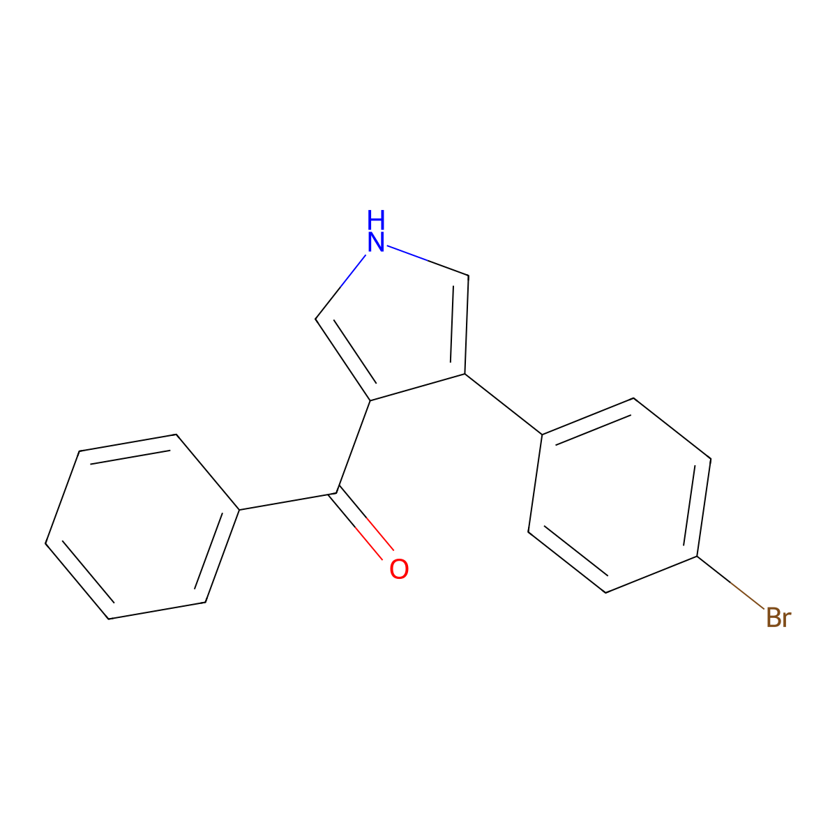 [4-(4-bromophenyl)-1H-pyrrol-3-yl](phenyl)methanone molecular structure, CAS 478031-23-1