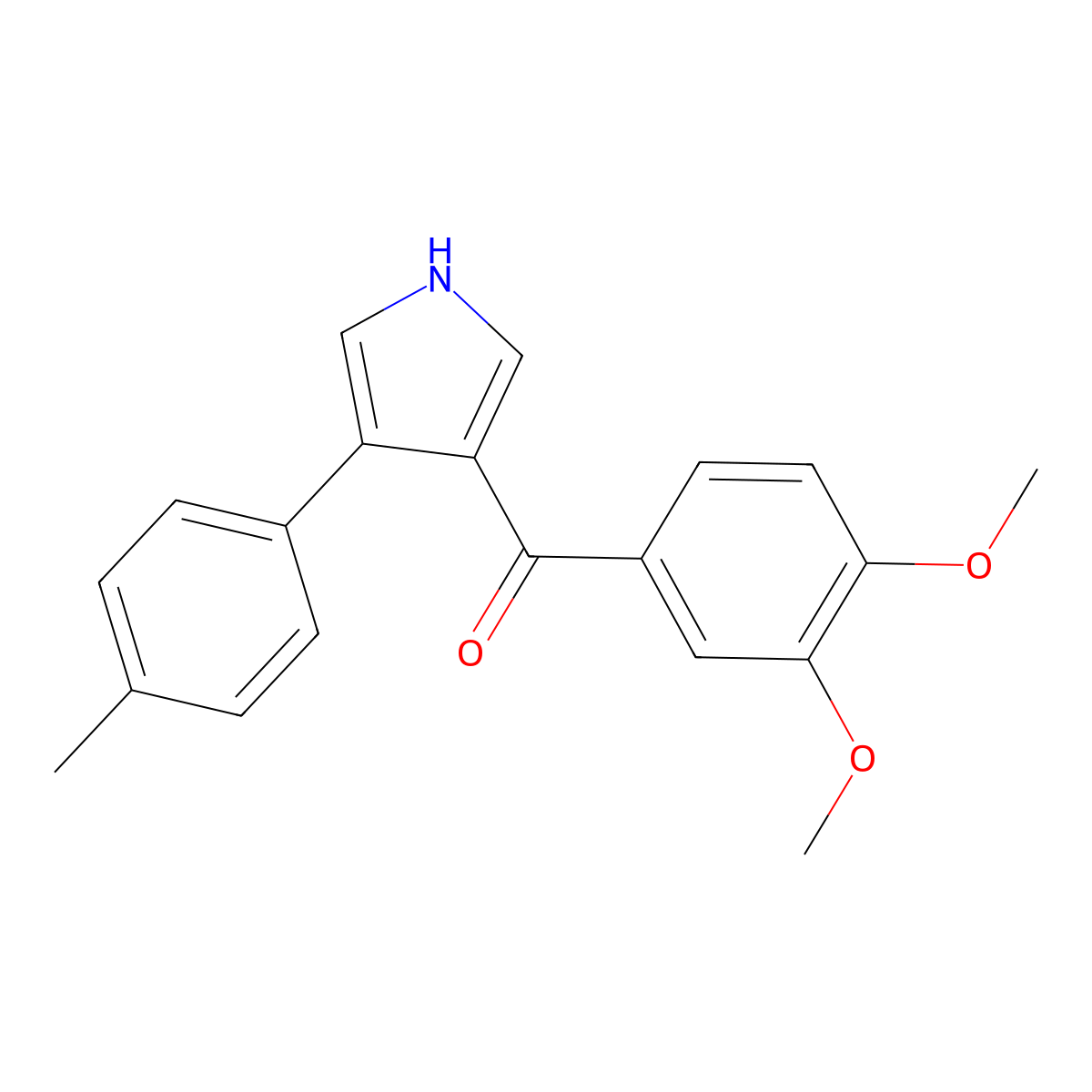 (3,4-dimethoxyphenyl)[4-(4-methylphenyl)-1H-pyrrol-3-yl]methanone molecular structure, CAS 478031-28-6
