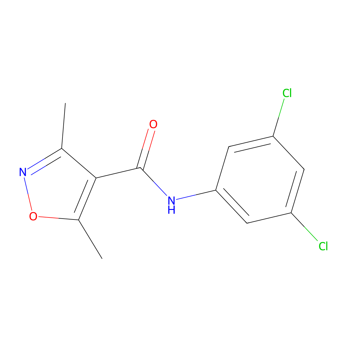 N-(3,5-dichlorophenyl)-3,5-dimethyl-1,2-oxazole-4-carboxamide molecular structure, CAS 478031-32-2