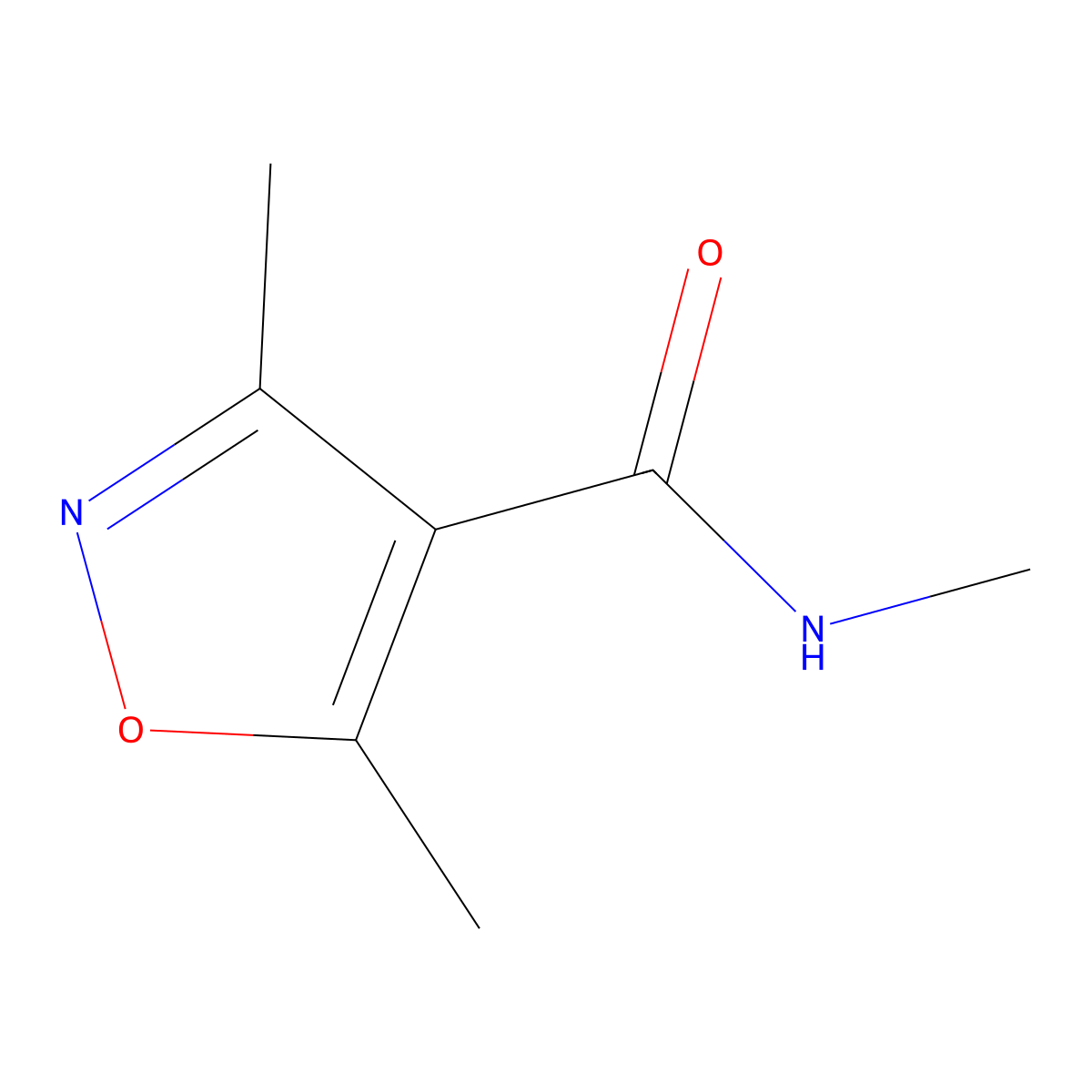 N,3,5-Trimethylisoxazole-4-carboxamide molecular structure, CAS 478031-36-6