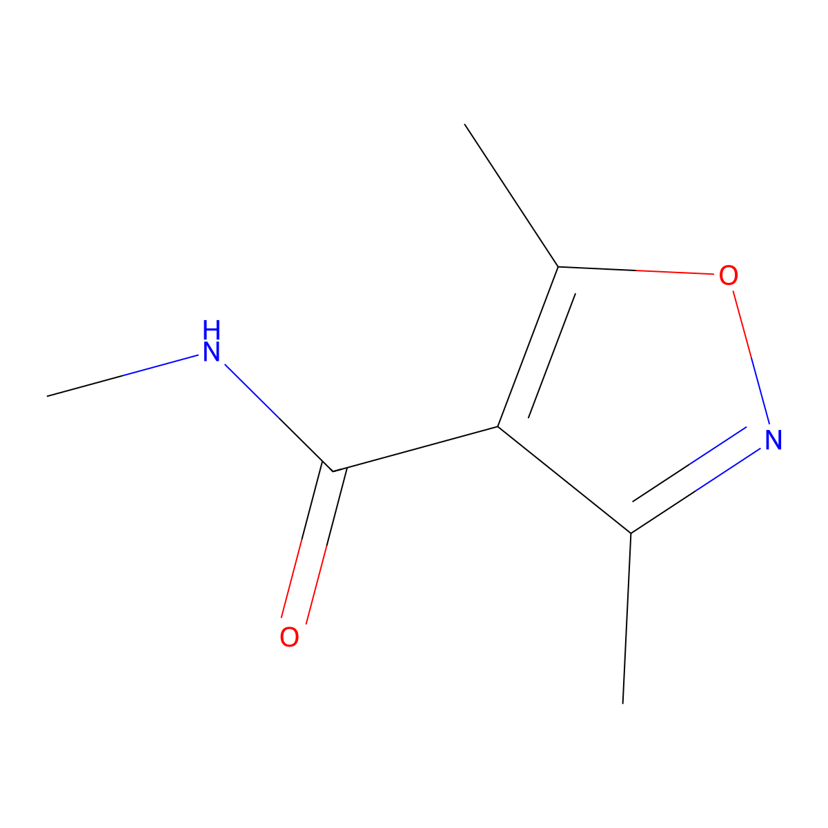 N,3,5-Trimethylisoxazole-4-carboxamide molecular structure, CAS 478031-36-6