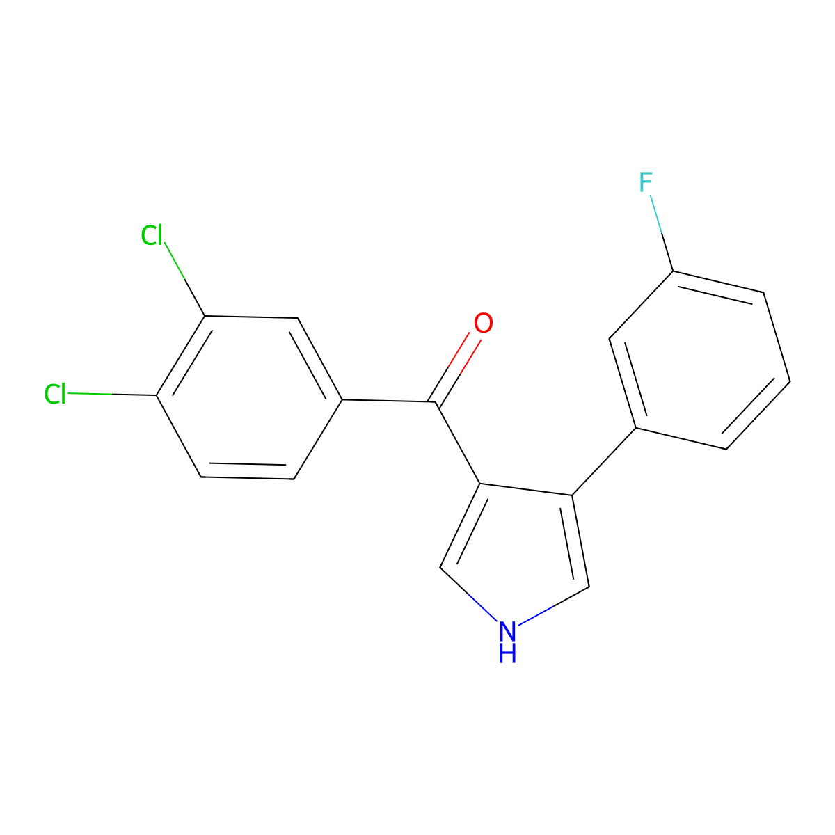 (3,4-dichlorophenyl)[4-(3-fluorophenyl)-1H-pyrrol-3-yl]methanone molecular structure, CAS 478031-40-2