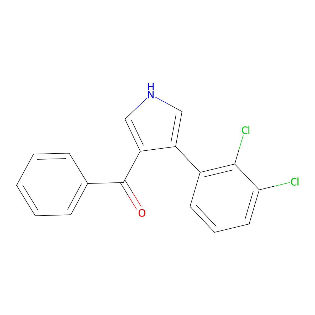 (4-(2,3-Dichlorophenyl)-1H-pyrrol-3-yl)(phenyl)methanone molecular structure, CAS 478031-48-0