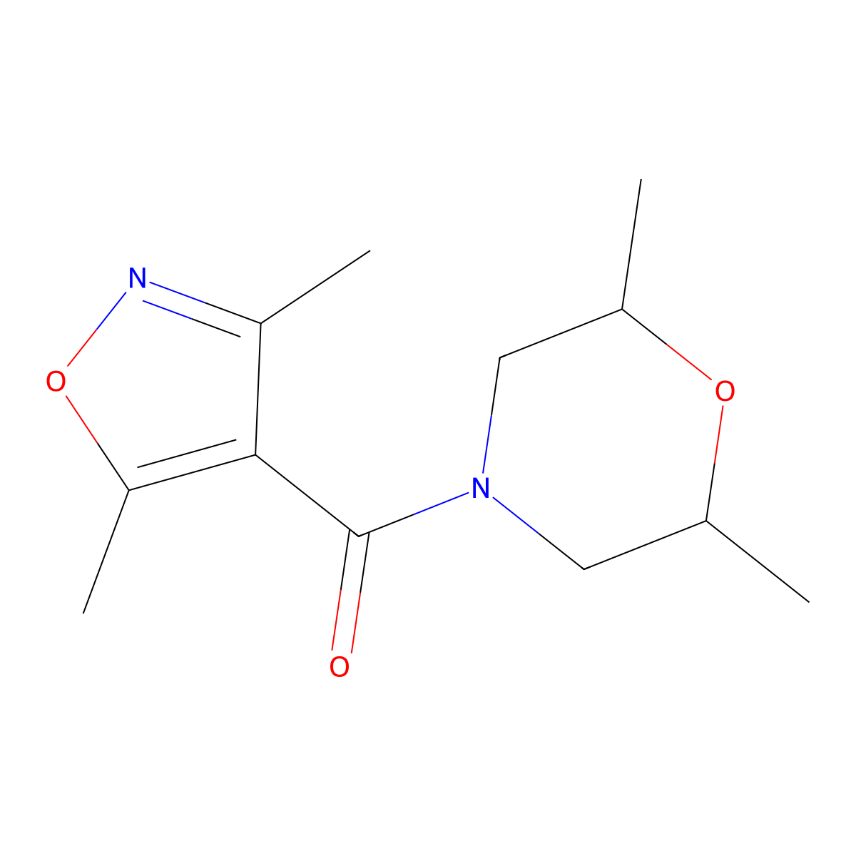 (3,5-Dimethyl-4-isoxazolyl)(2,6-dimethylmorpholino)methanone molecular structure, CAS 478031-63-9