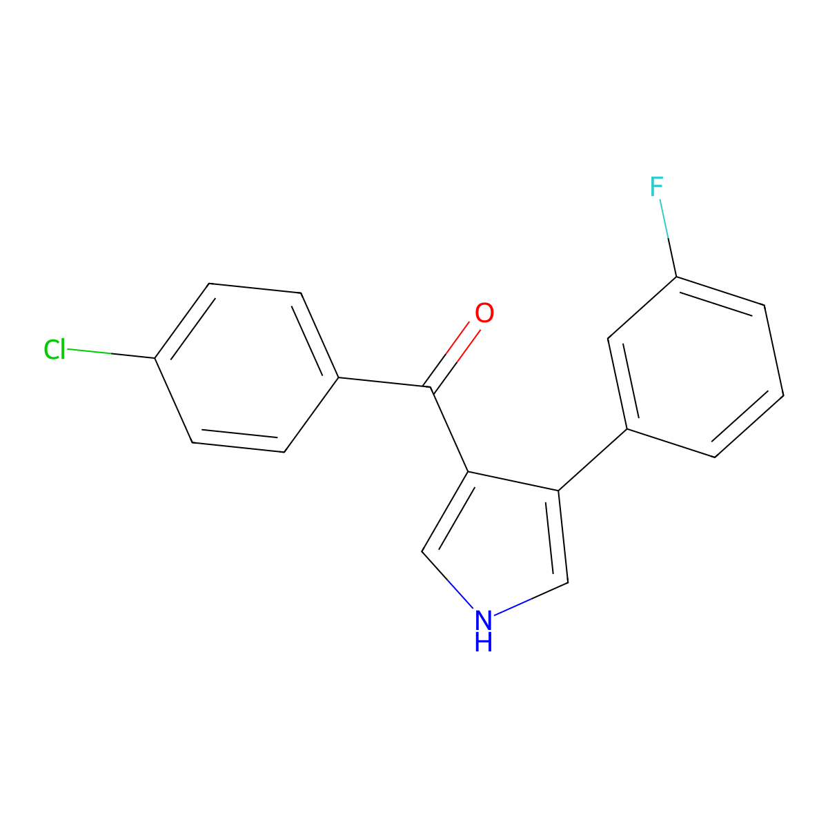 (4-Chlorophenyl)(4-(3-fluorophenyl)-1H-pyrrol-3-yl)methanone molecular structure, CAS 478031-65-1