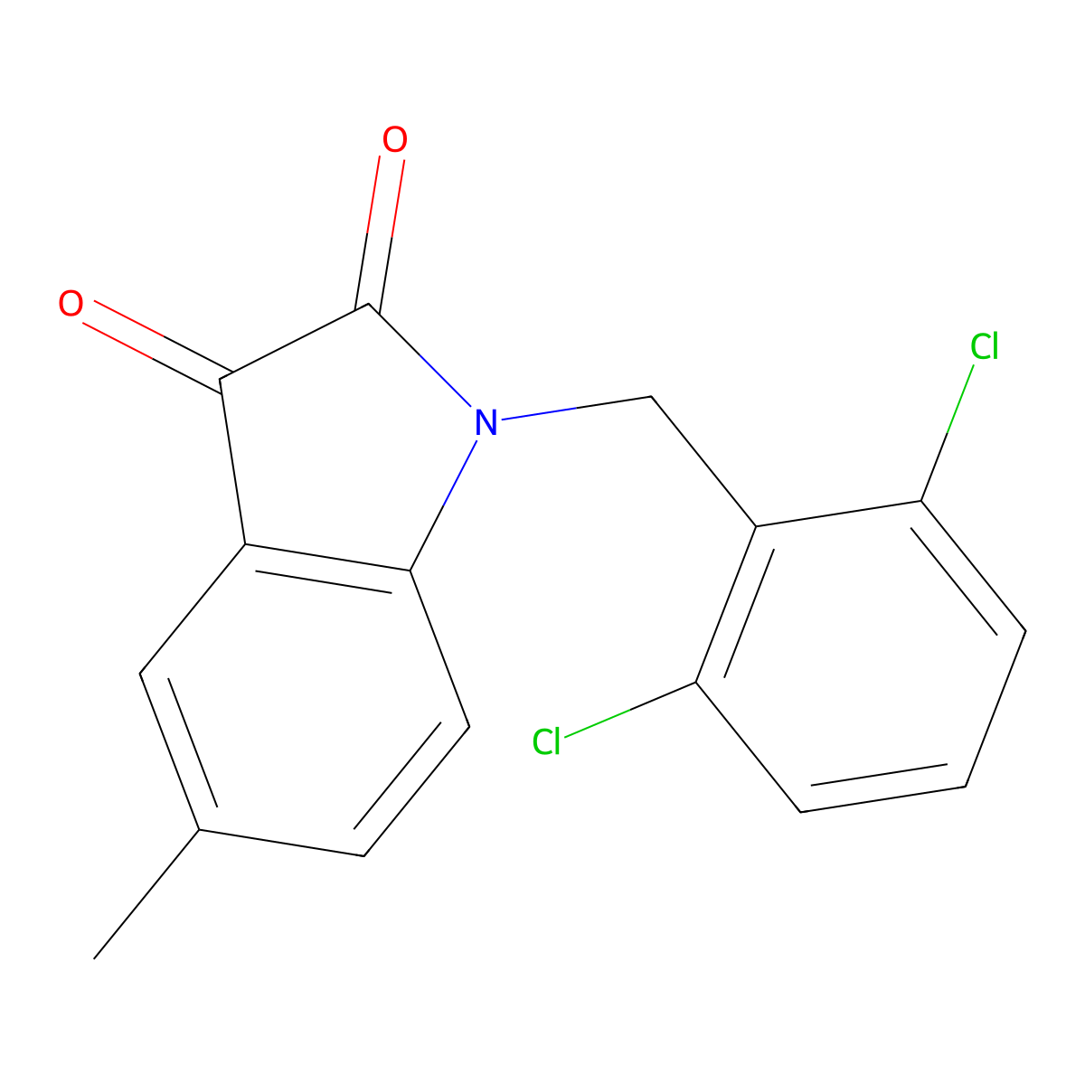 1-(2,6-dichlorobenzyl)-5-methyl-1H-indole-2,3-dione molecular structure, CAS 478031-69-5