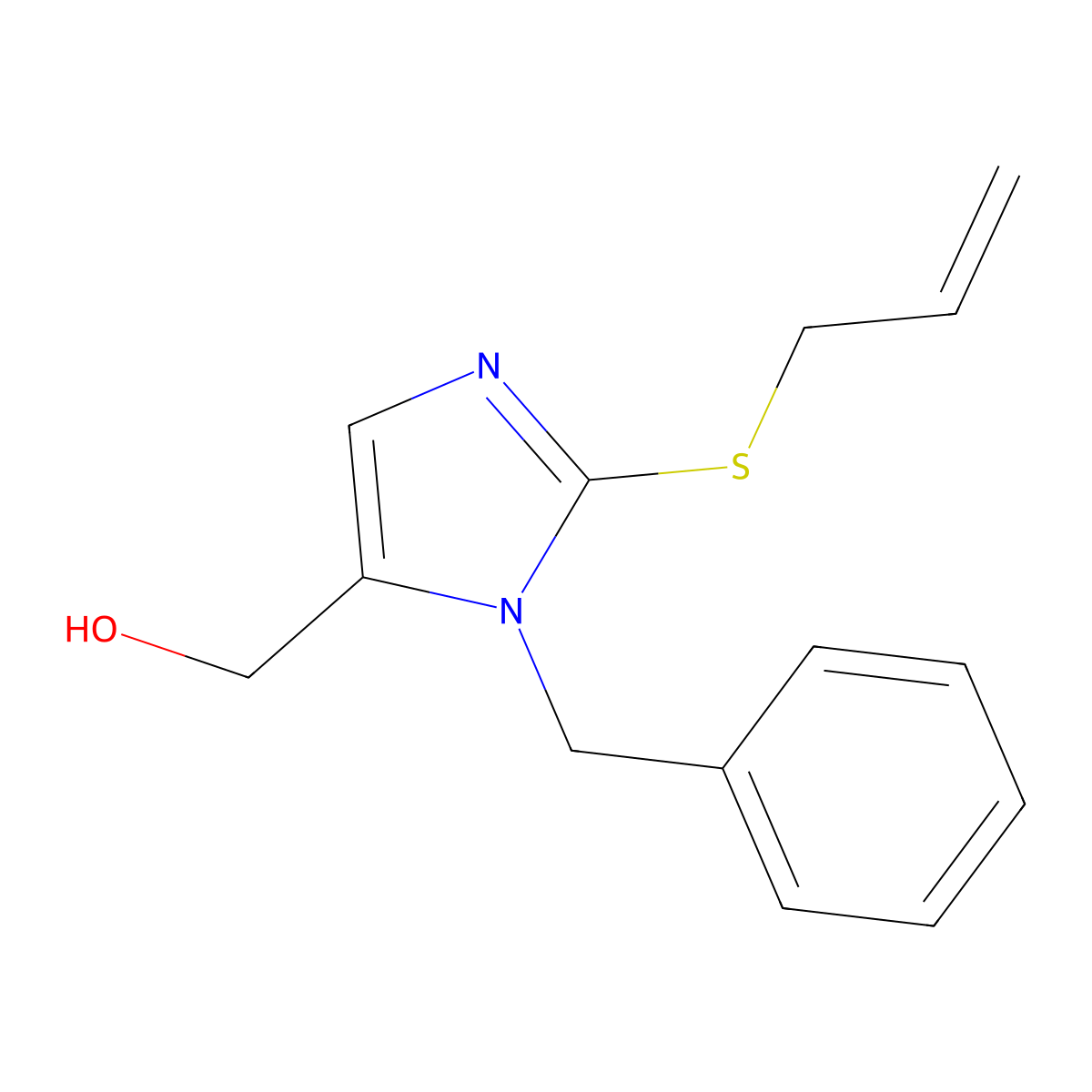 (3-Benzyl-2-prop-2-enylsulfanylimidazol-4-yl)methanol molecular structure, CAS 478031-85-5